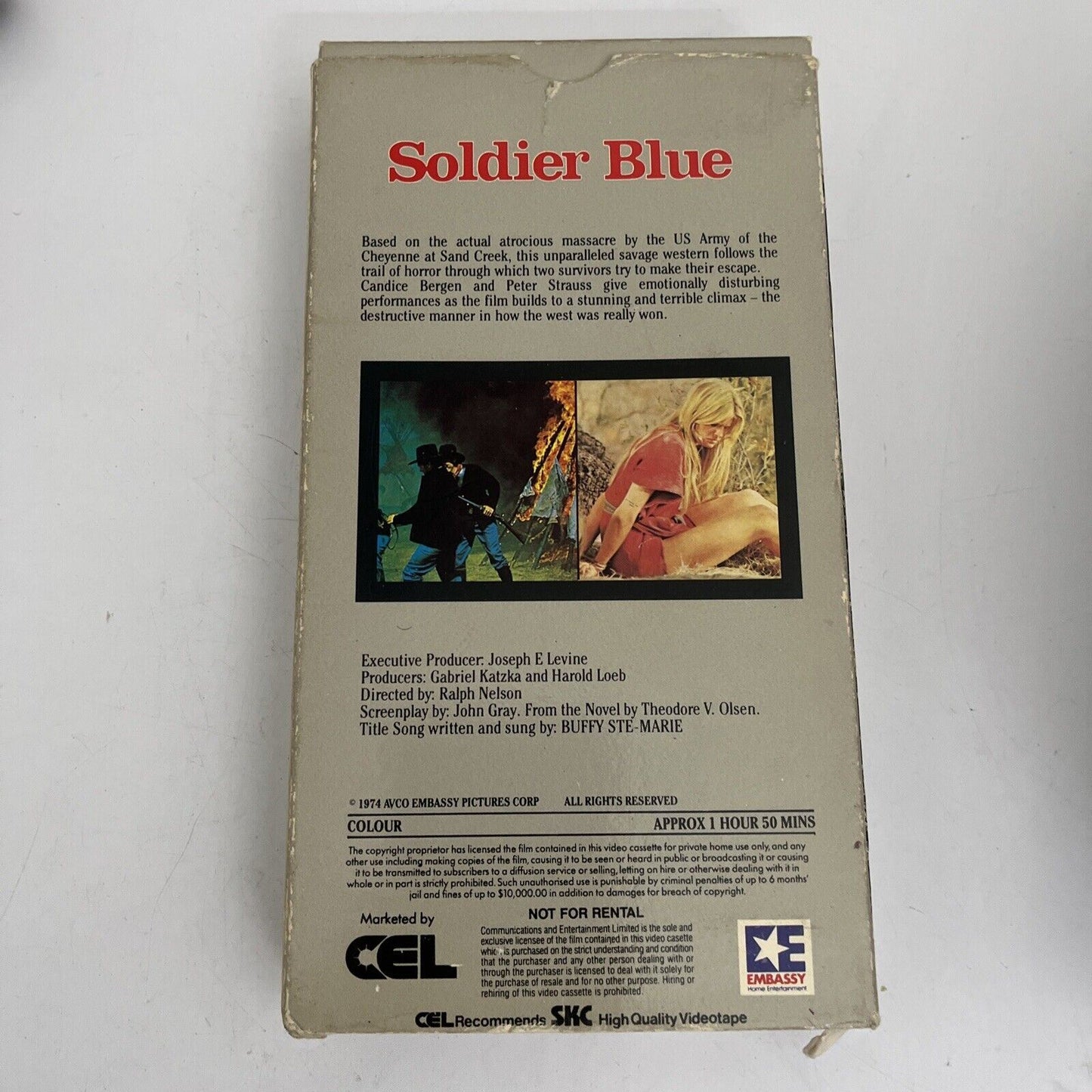 Soldier Blue (VHS, 1974) Candice Bergen, Peter Strauss PAL