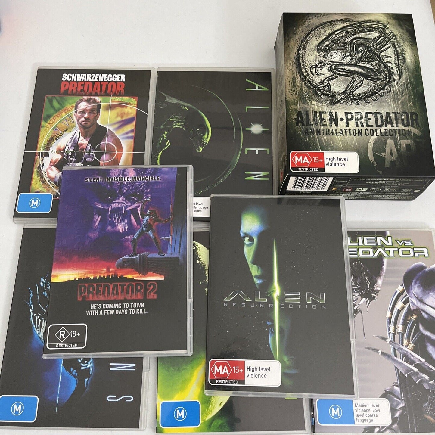 Alien Predator Annihilation Collection - 7 Film DVD Box Set Region 4