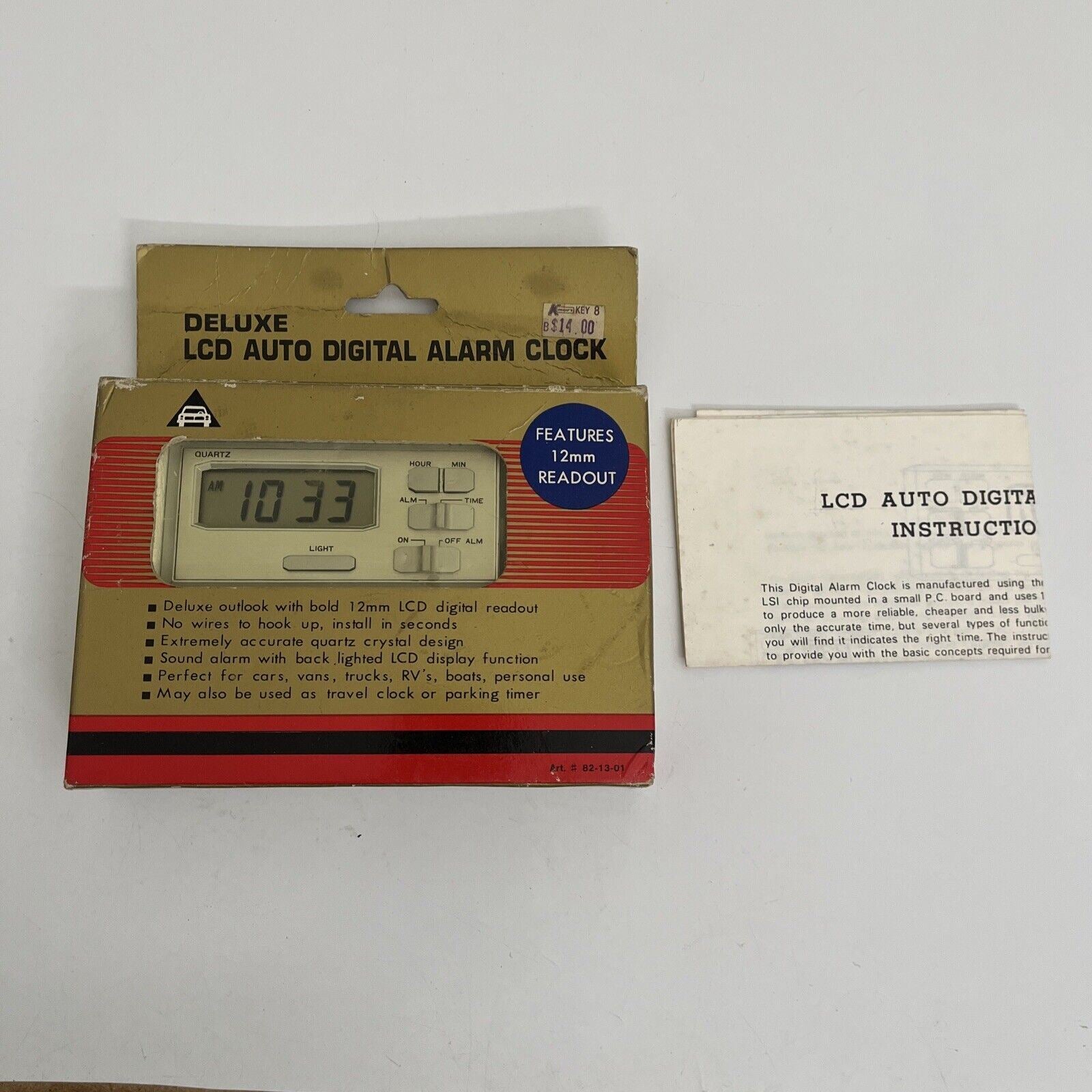 VINTAGE Kmart Deluxe LCD Auto Digital Alarm Clock Retro Unit