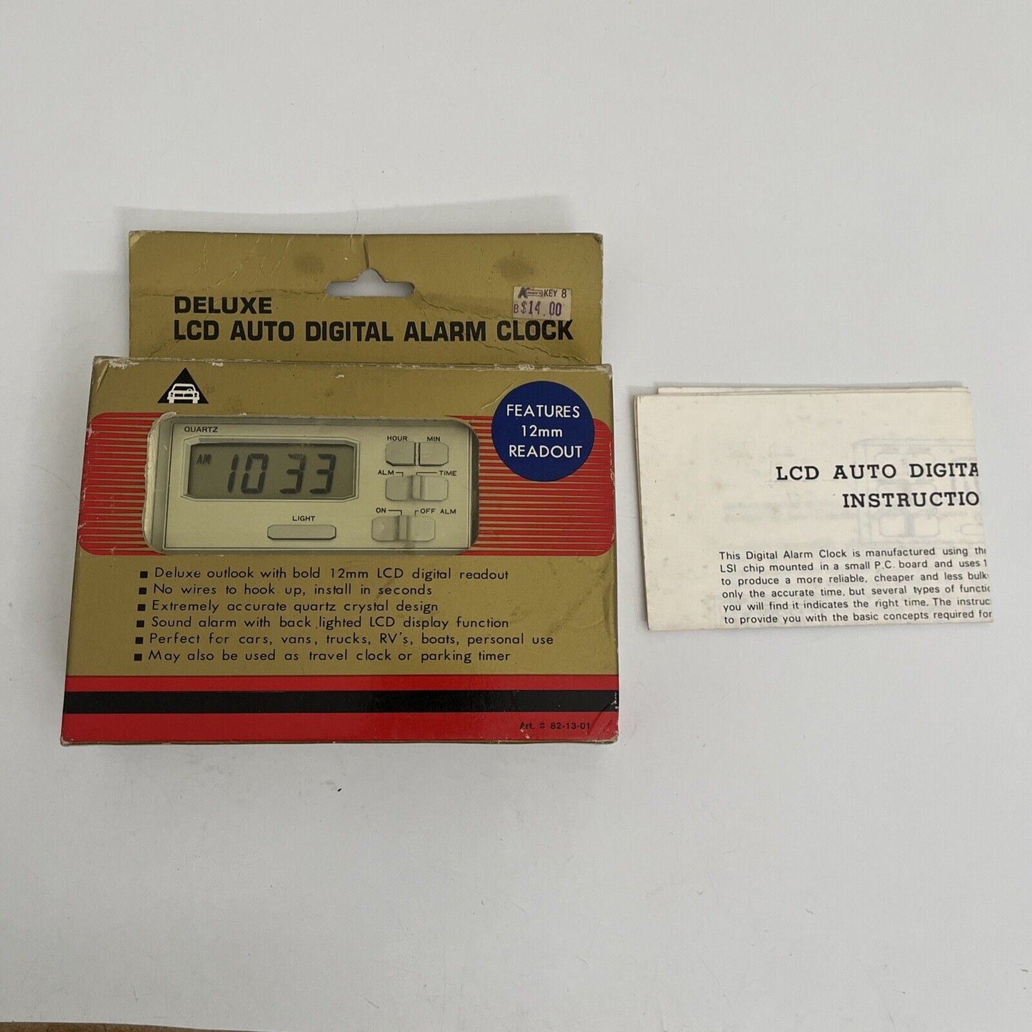 VINTAGE Kmart Deluxe LCD Auto Digital Alarm Clock