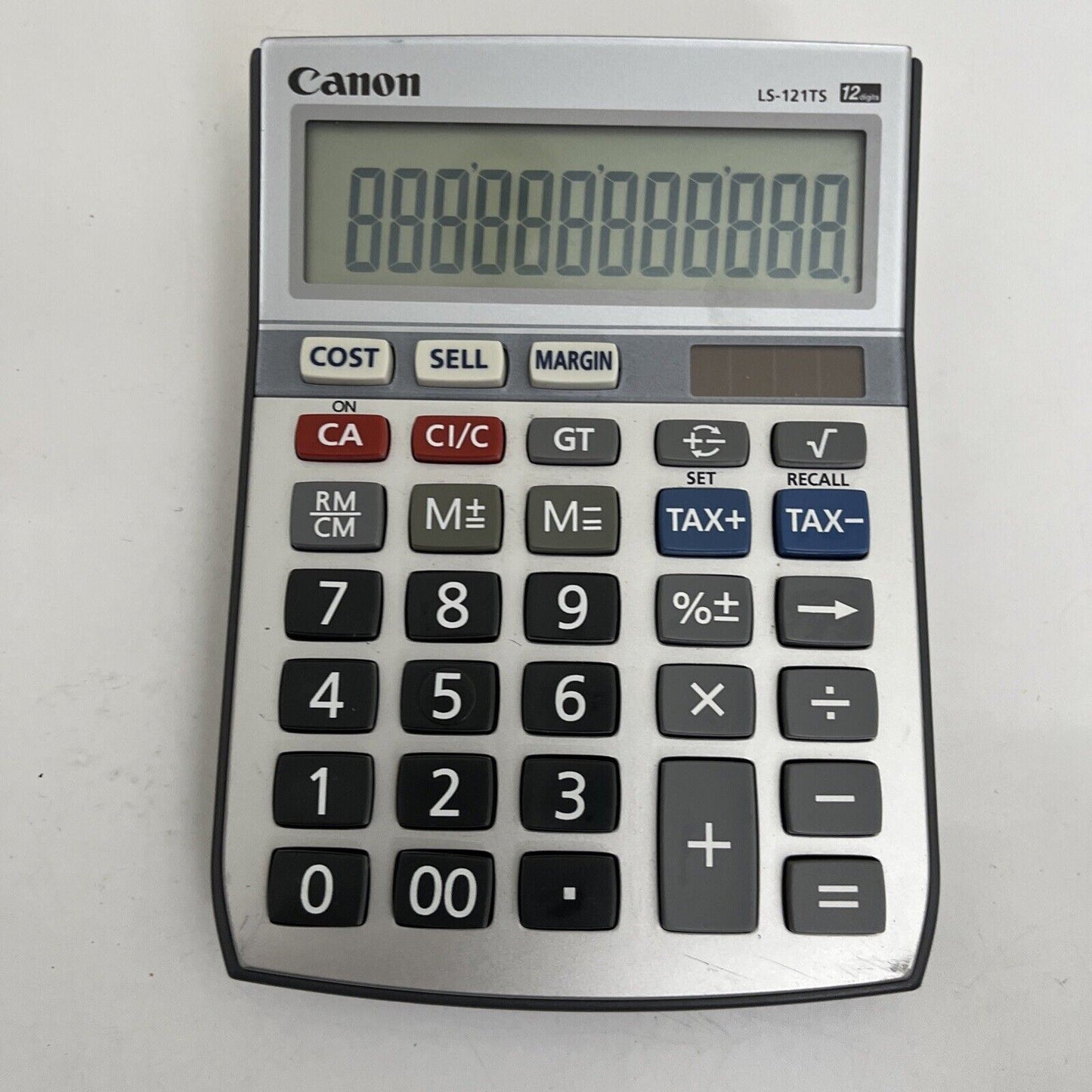 Canon LS-121TS Solar Powered Tax Calculator