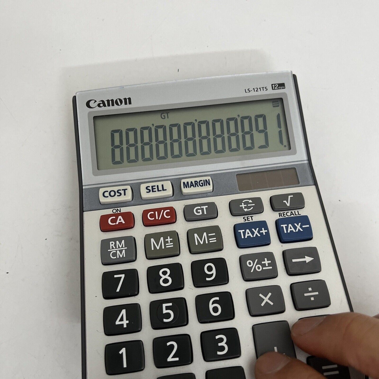 Canon LS-121TS Solar Powered Tax Calculator