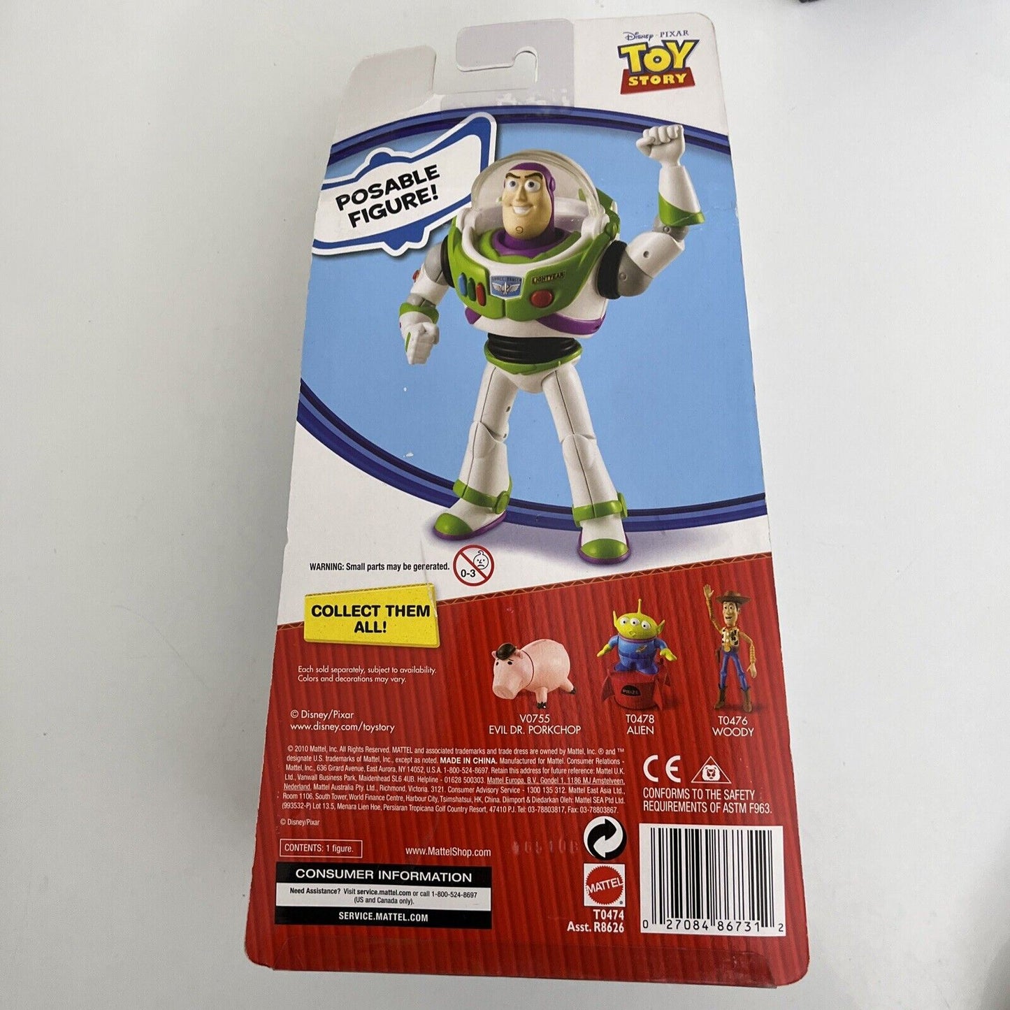 Buzz Lightyear 5" Action Figure Toy Story 2010 Mattel Disney Pixar *New*