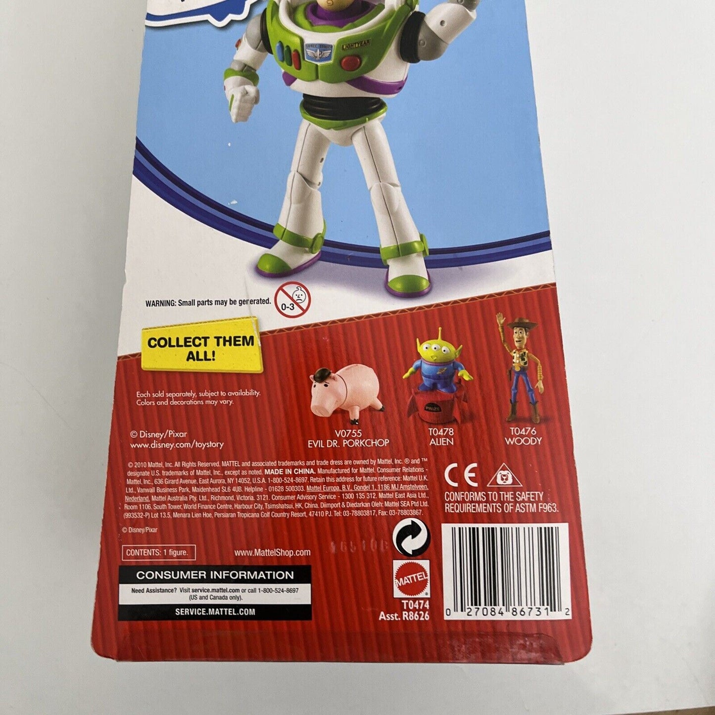 Buzz Lightyear 5" Action Figure Toy Story 2010 Mattel Disney Pixar *New*