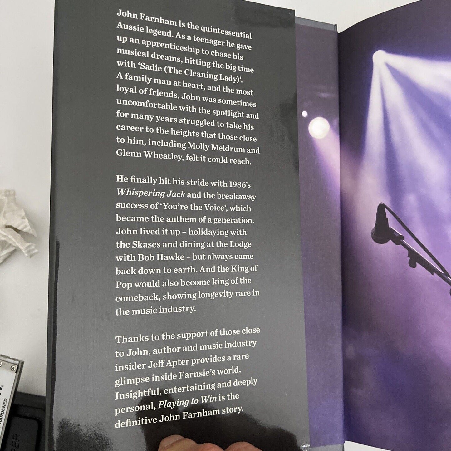 Playing to Win: The Definitive Biography of John Farnham by Jeff Apter Hardback