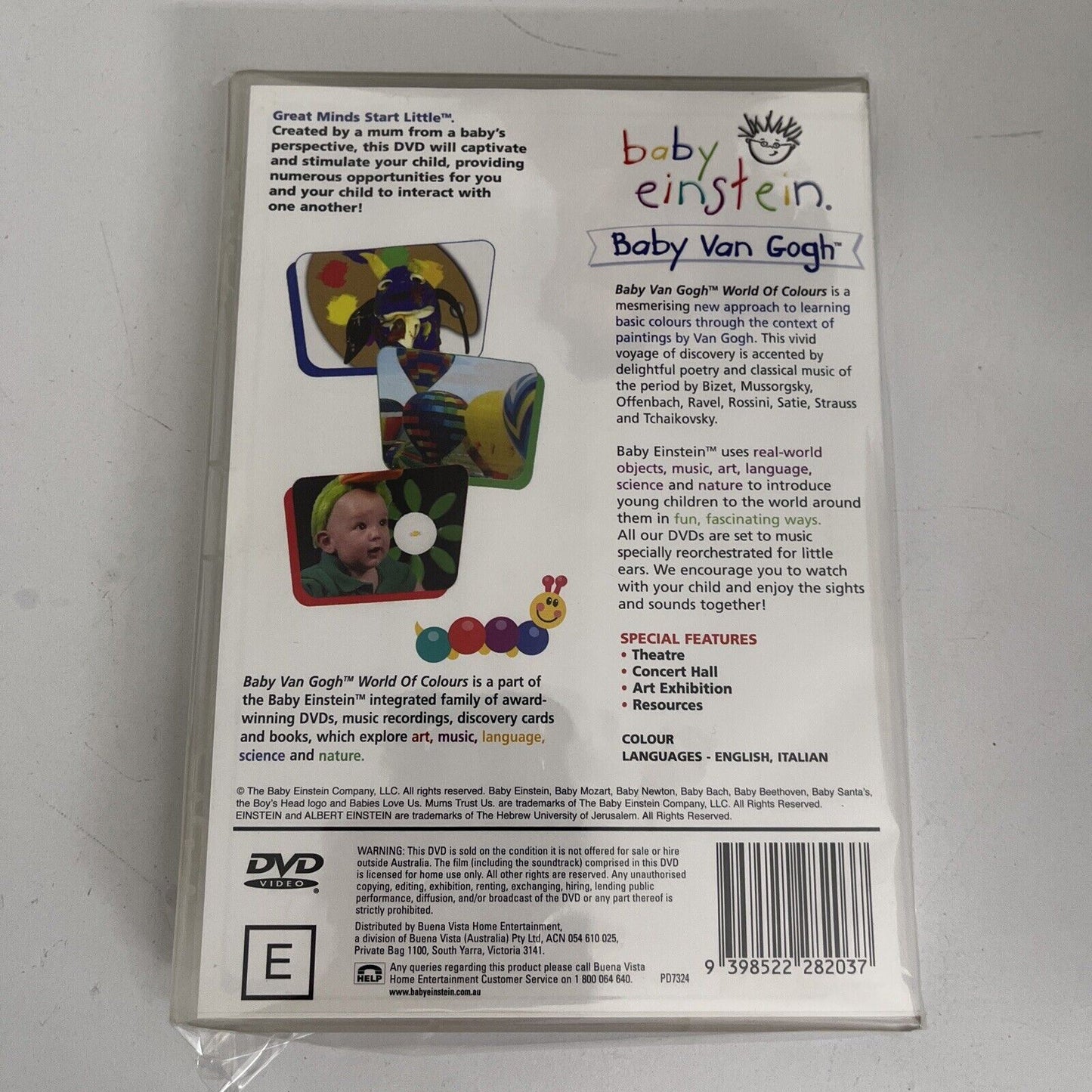 Baby Van Gogh - World of Colours  (DVD, 2004) NEW Region 4