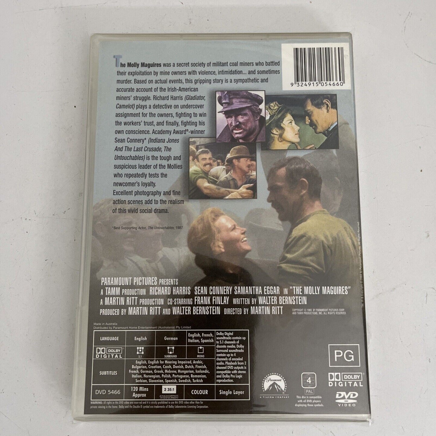 The Molly Maguires (DVD, 1969) Sean Connery, Richard Harris, NEW Region 4