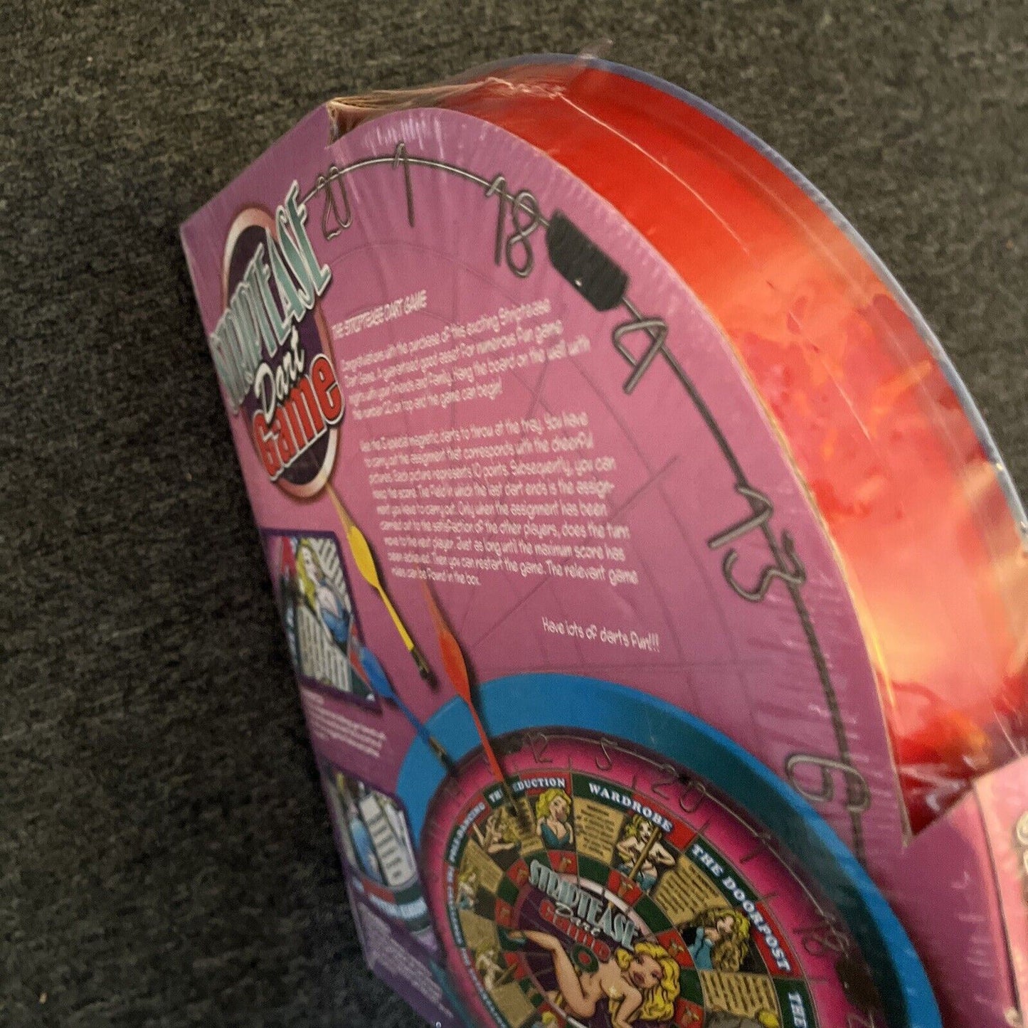 *New Sealed* Striptease Dart Game - Includes Metal Tray & 3 Magnetic Darts