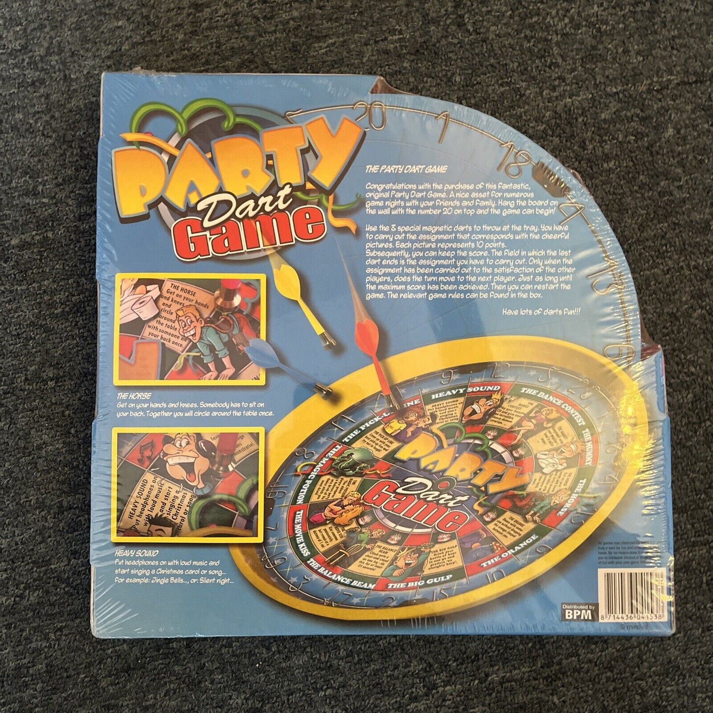 *New Sealed* Party Dart Game - Including Metal Tray & 3 Magnetic Darts