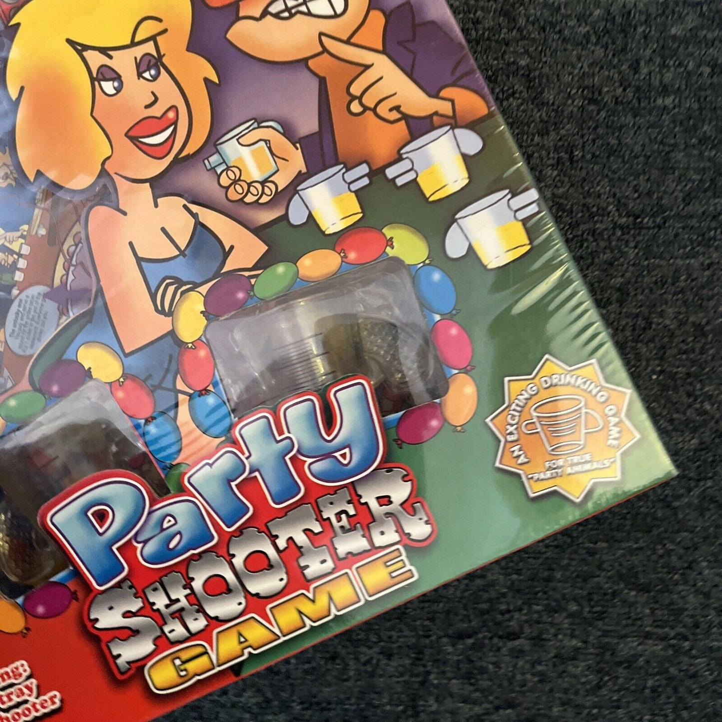 *New* Party Shooter Game Drinking Game Includes Metal Tray & Shooter Glasses