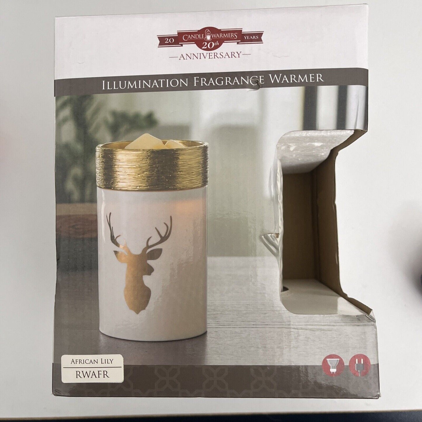 *New* Candle Warmers Illumination Fragrance Warmer - African Kilt Rwafr