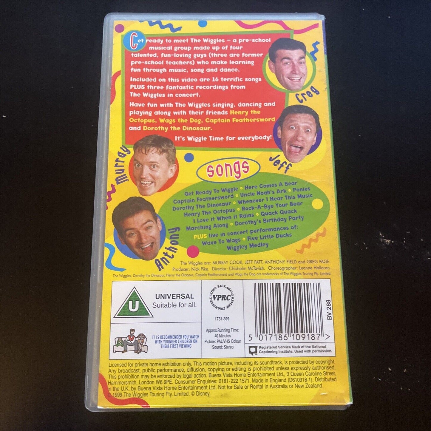 The Wiggles - Wiggle Time! (VHS, 1999) PAL