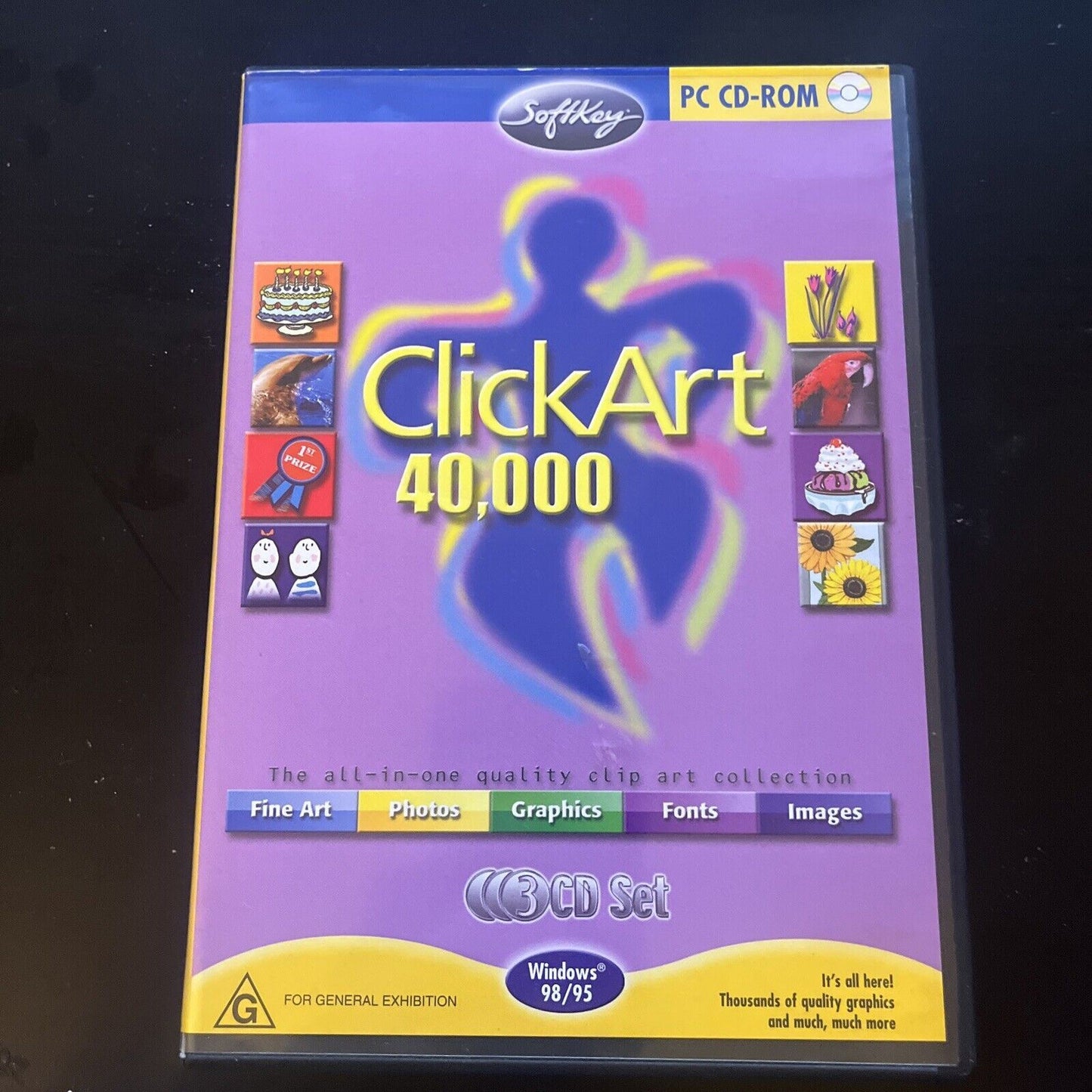 ClickArt 40,000 PC CDROM 3-Disc Windows 95/98