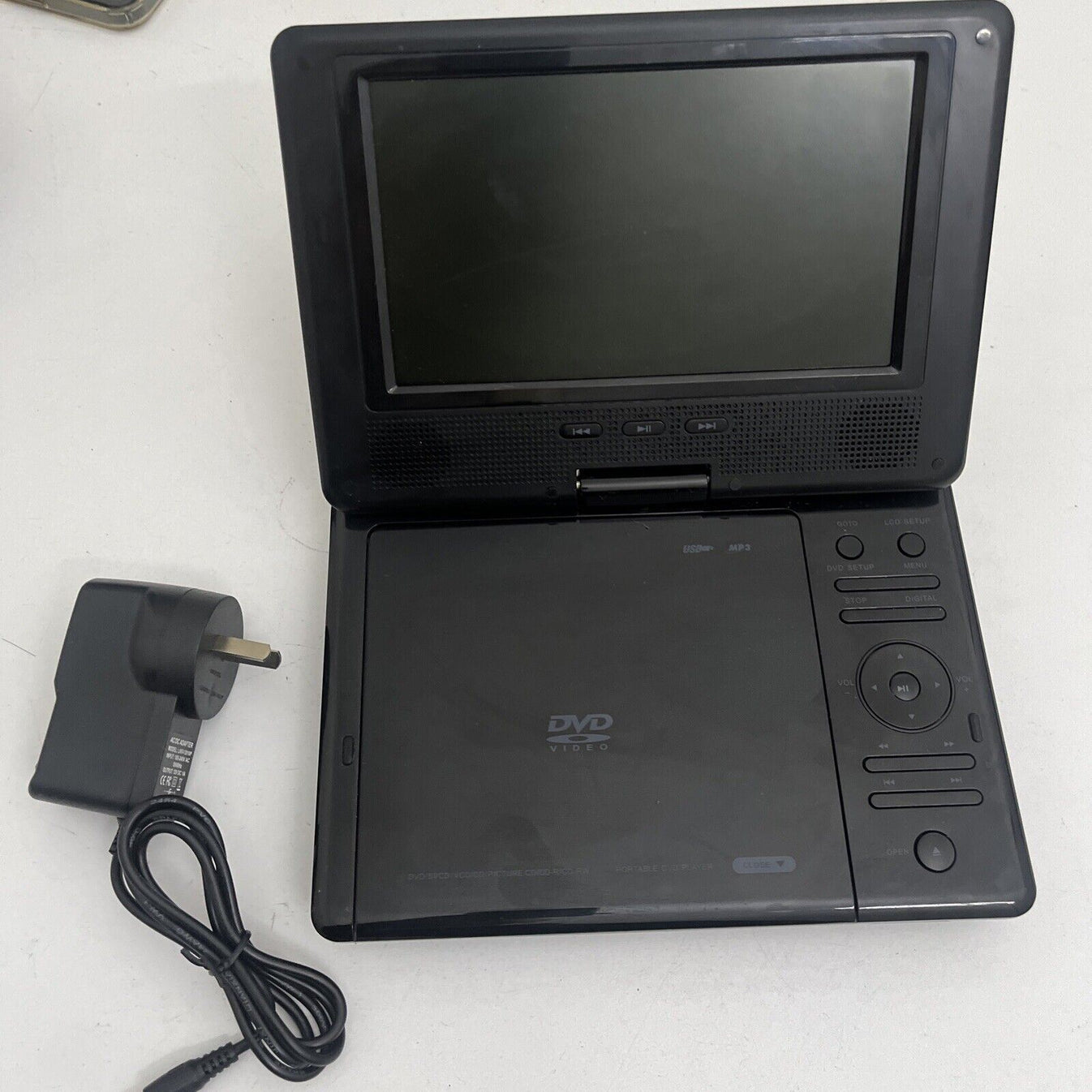Audiosonic Portable DVD Player PD730B 7" Multi Region Player Retro Unit