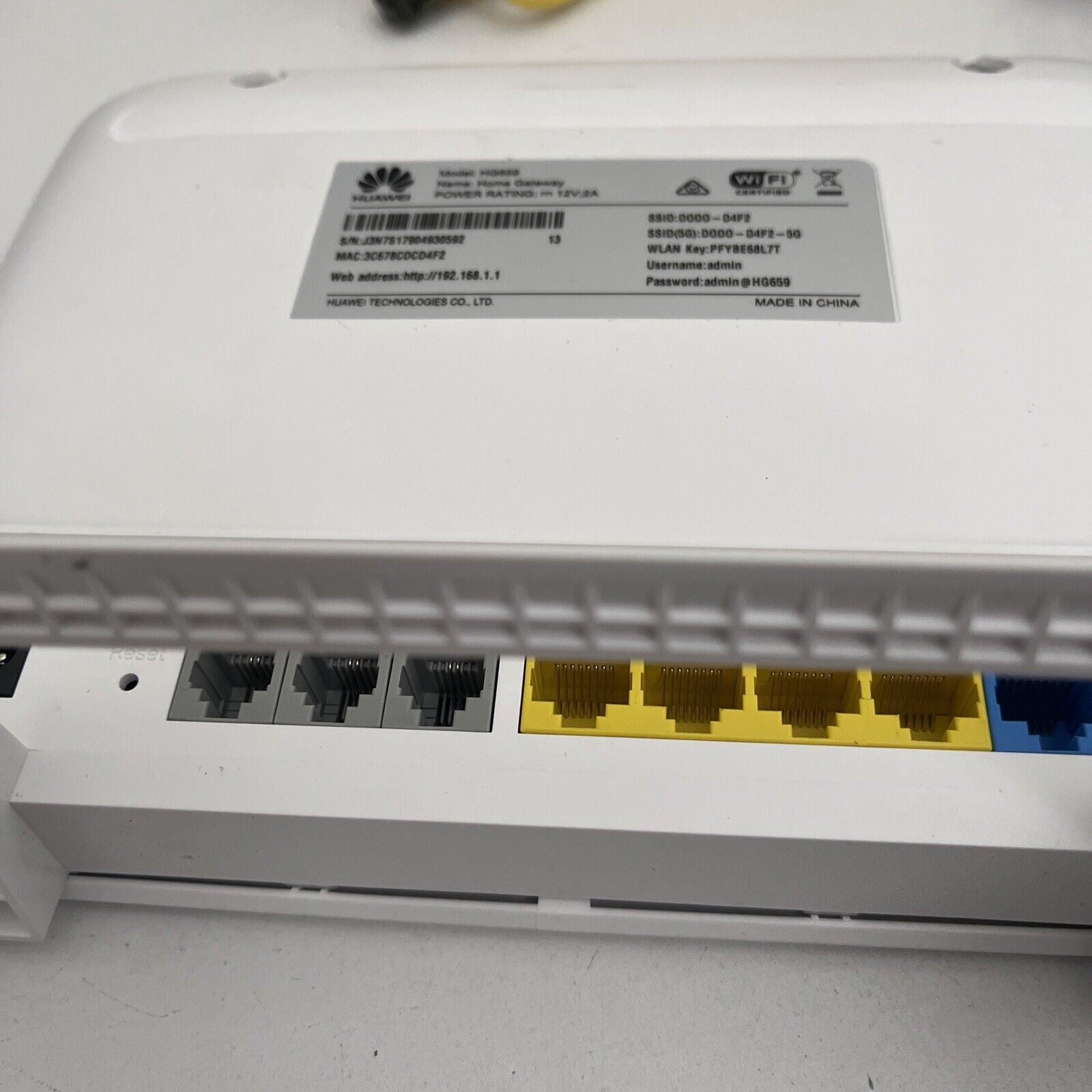 Dodo Huawei HG659 Home Gateway Wireless Router Modem NBN Compatible ...