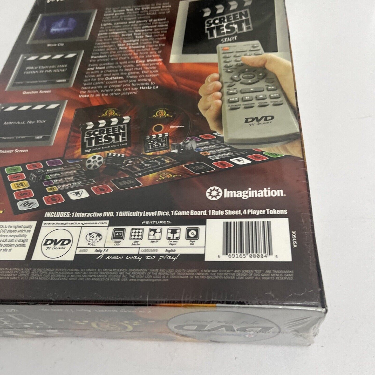 *New Sealed* Screen Test DVD Movie Trivia Board Game TV MGM Imagination Region 4
