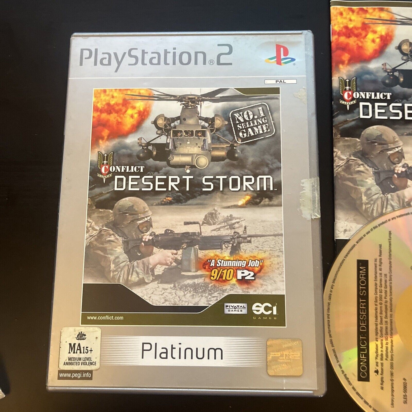 Conflict Desert Storm Sony PlayStation 2 PS2 COMPLETE w/ Manual 2002 PAL