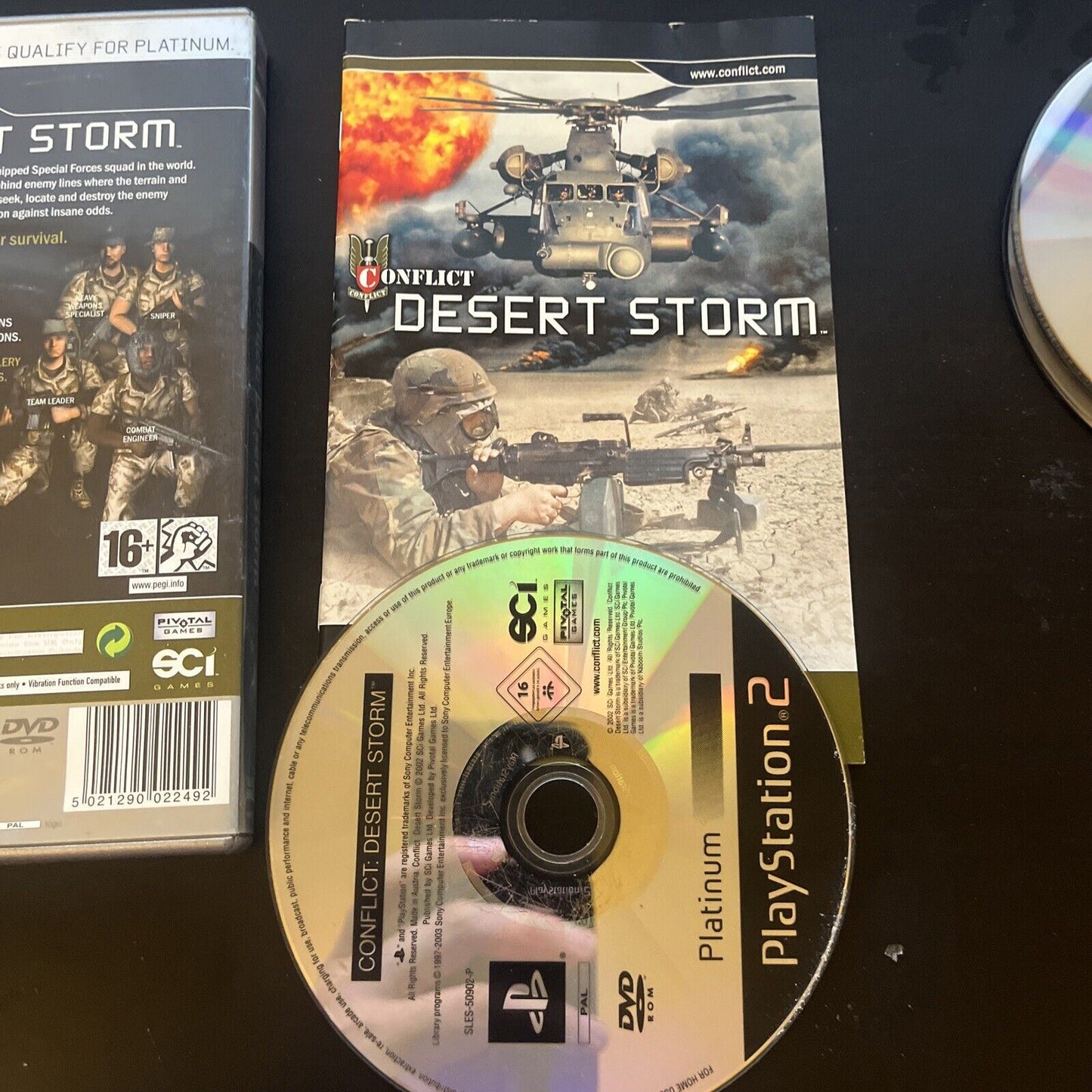 Conflict Desert Storm Sony PlayStation 2 PS2 COMPLETE w/ Manual 2002 PAL