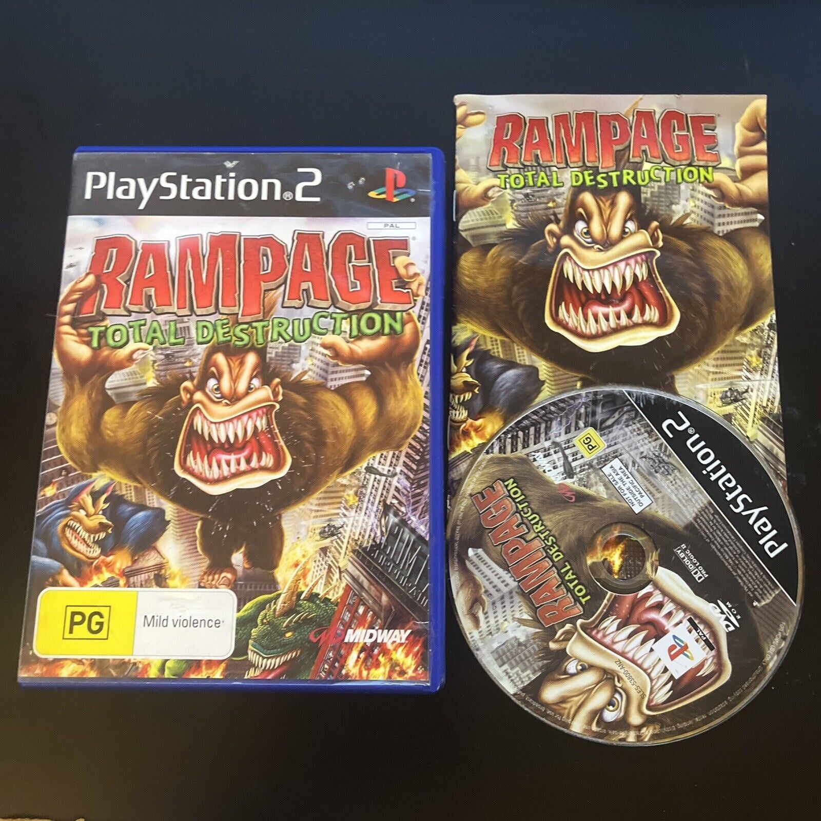 Rampage: Total Destruction (Sony Playstation 2) (PS2, 2006, PAL) With ...