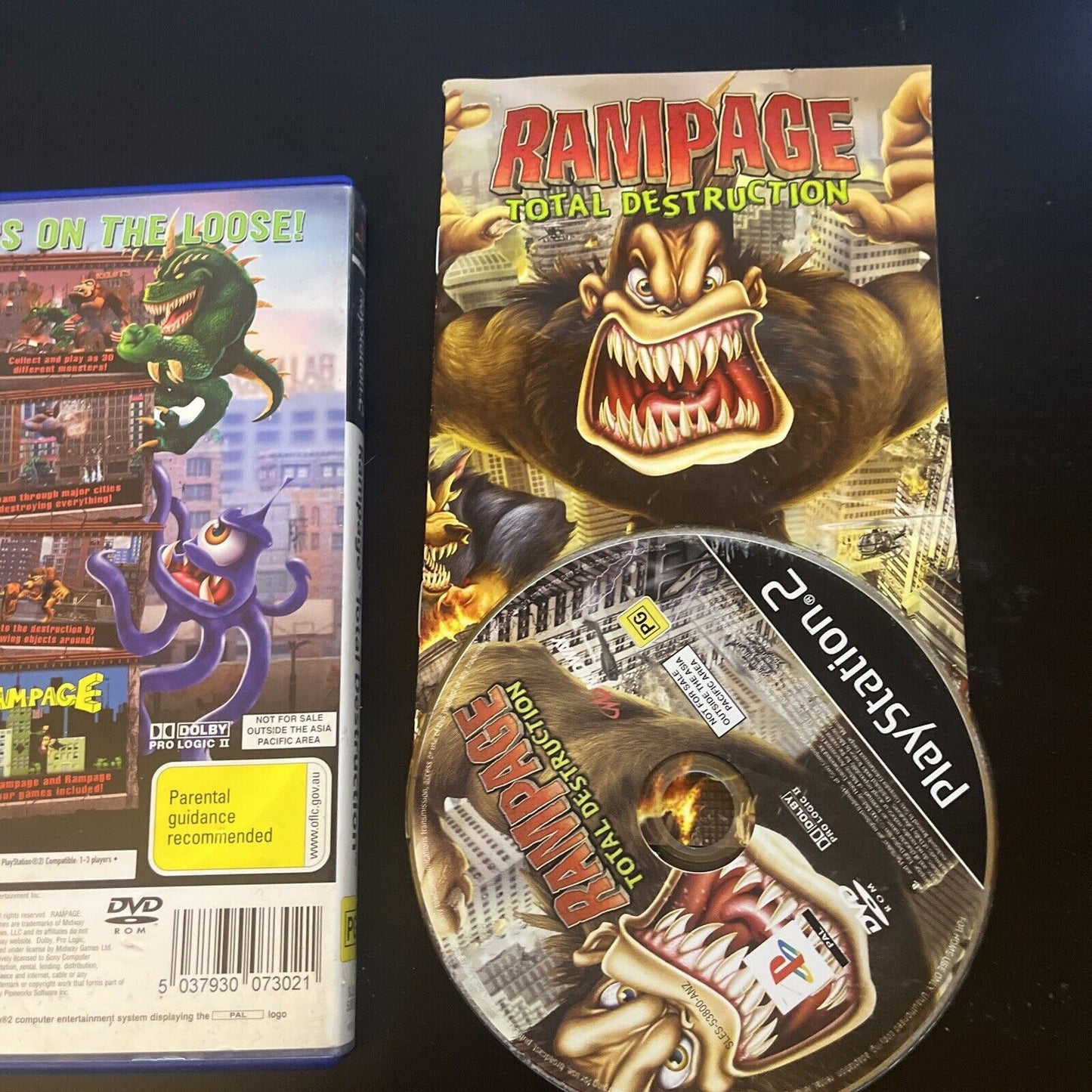 Rampage: Total Destruction (Sony Playstation 2) (PS2, 2006, PAL) With Manual