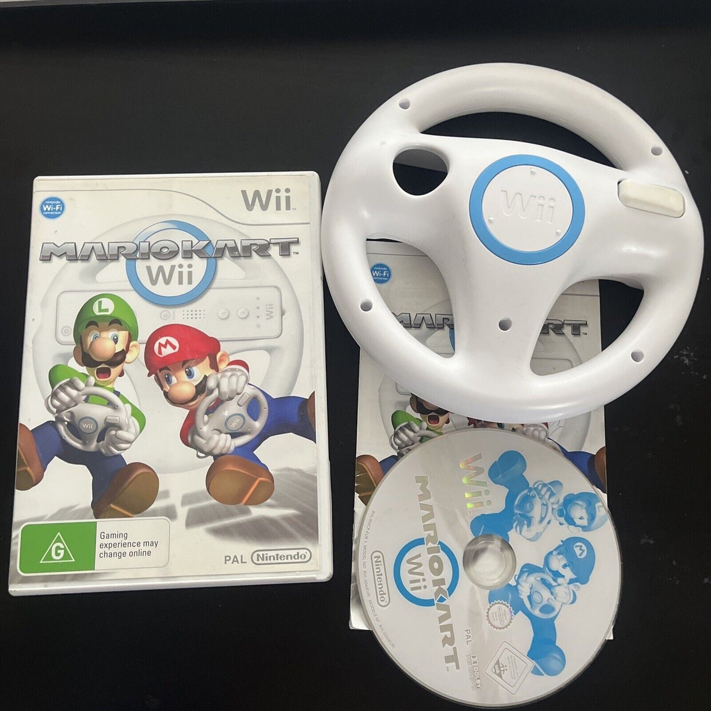 Mario Kart Wii Nintendo Wii Complete With Manual And Steering Wheel U PAL Game