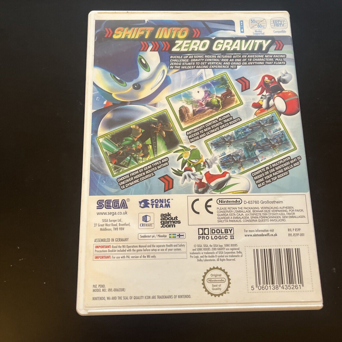 Sonic Riders: Zero Growth Nintendo Wii PAL