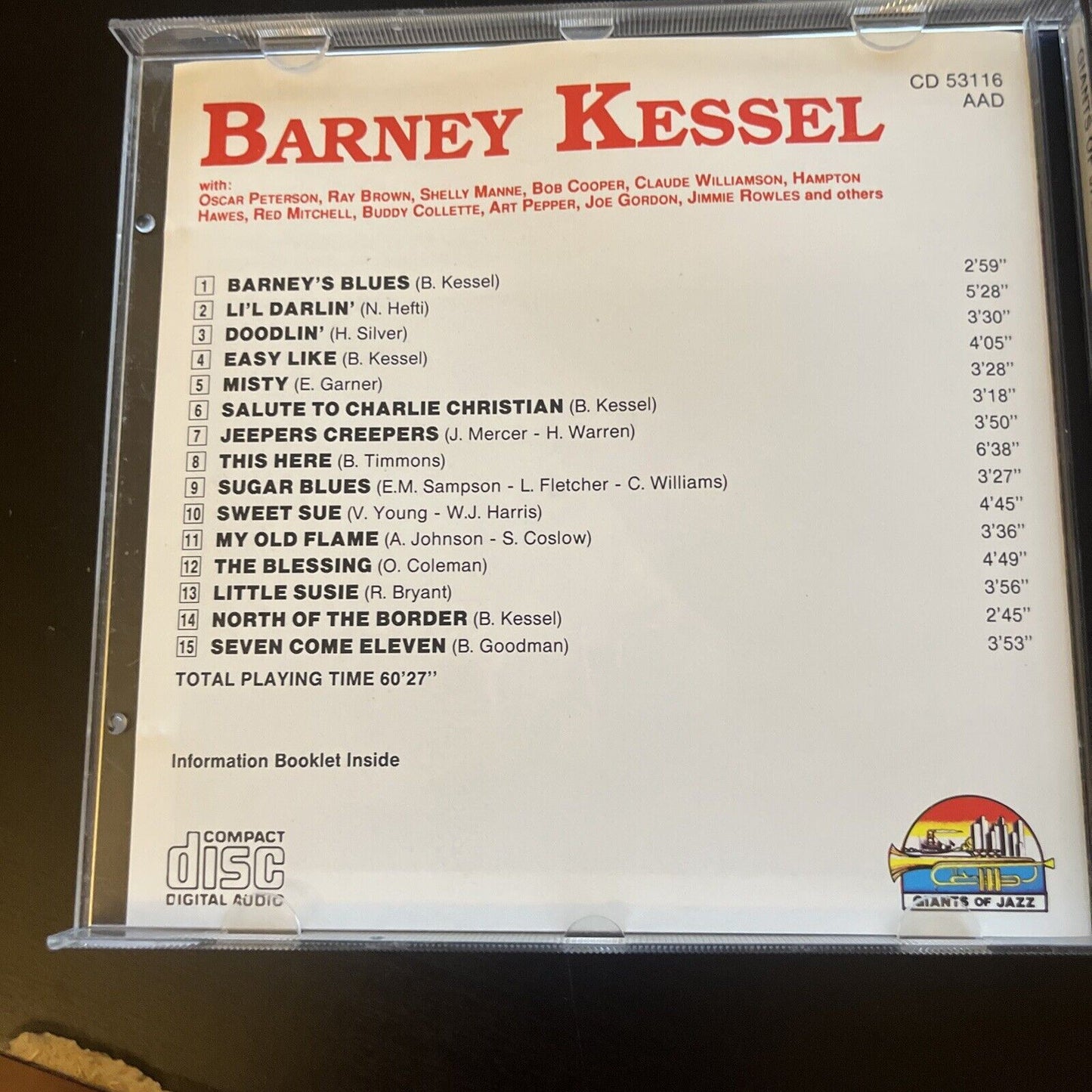 Barney Kessel by Barney Kessel (CD, 1993)