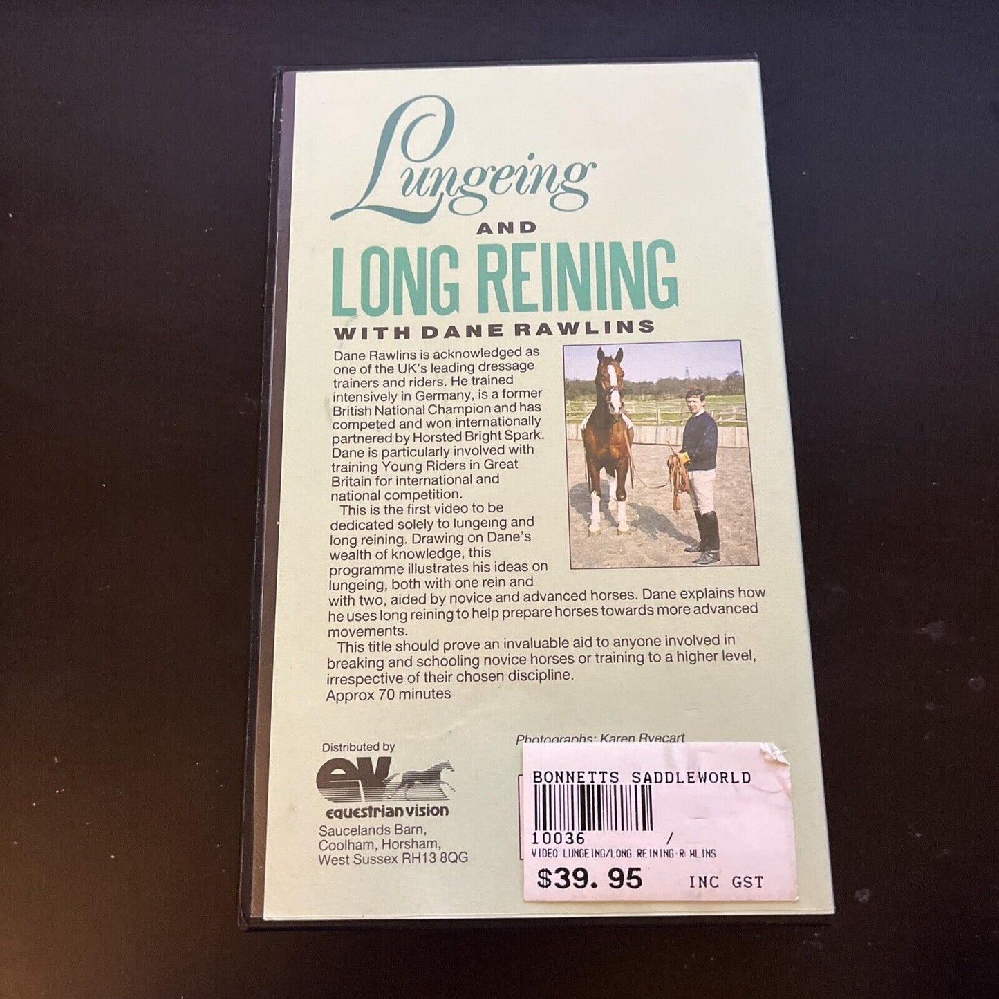 Lungering and Long Reining with Dane Rawlins (VHS, 1993) PAL