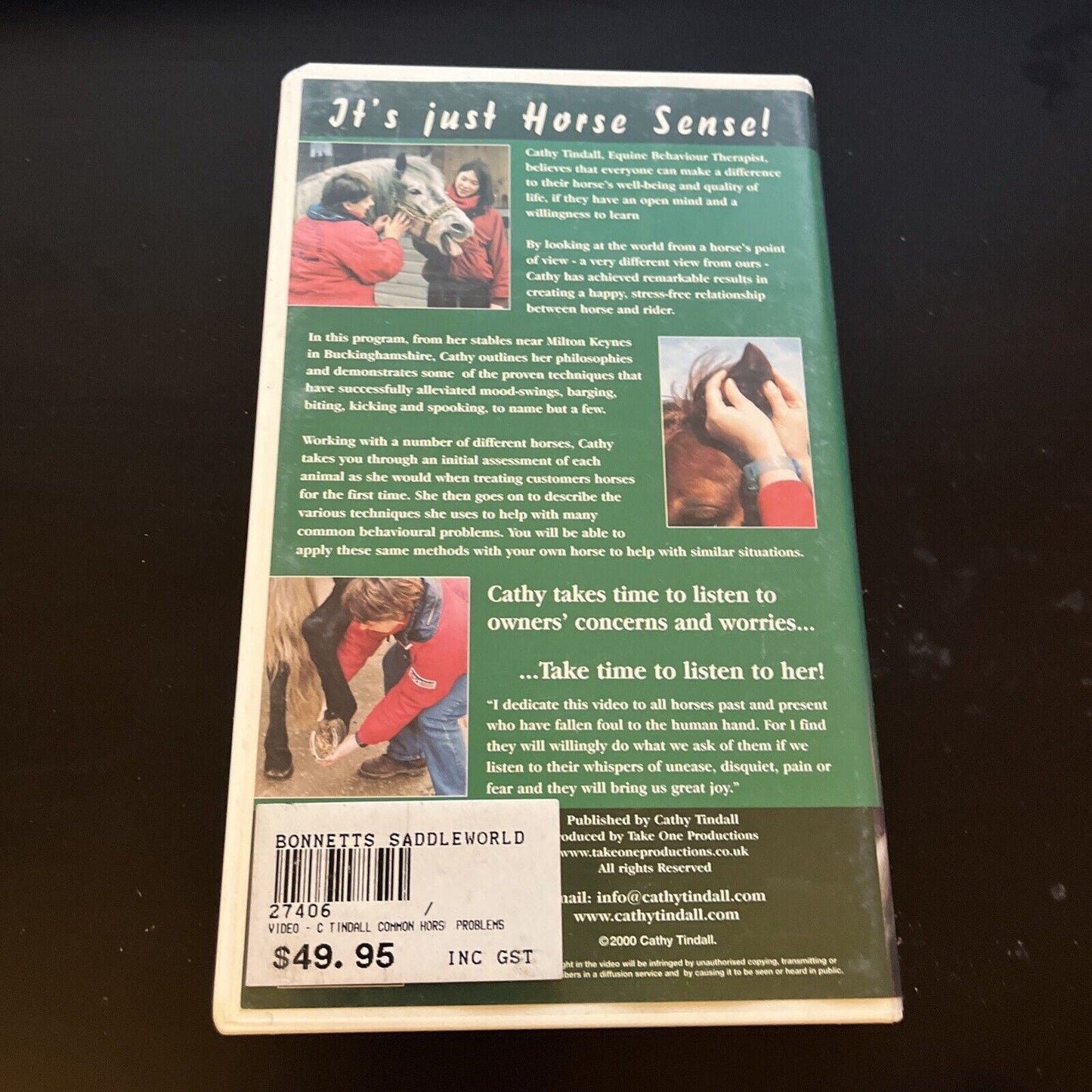 Cathy Tindall Equine Behaviour Therapist - Help with Common Horse Problems (VHS)