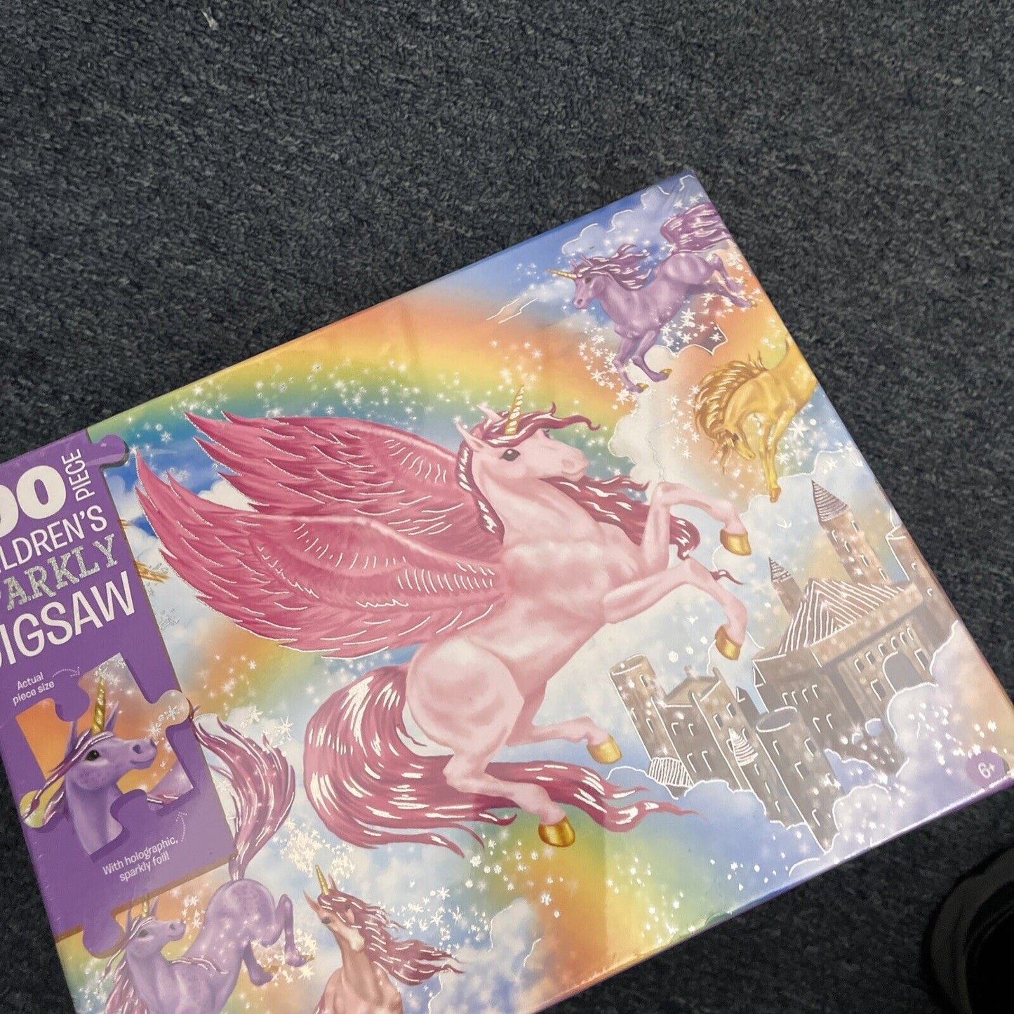 *New Sealed* Unicorn Kingdom Hinkler Sparkly Jigsaw  100 XL Piece Puzzle 6+
