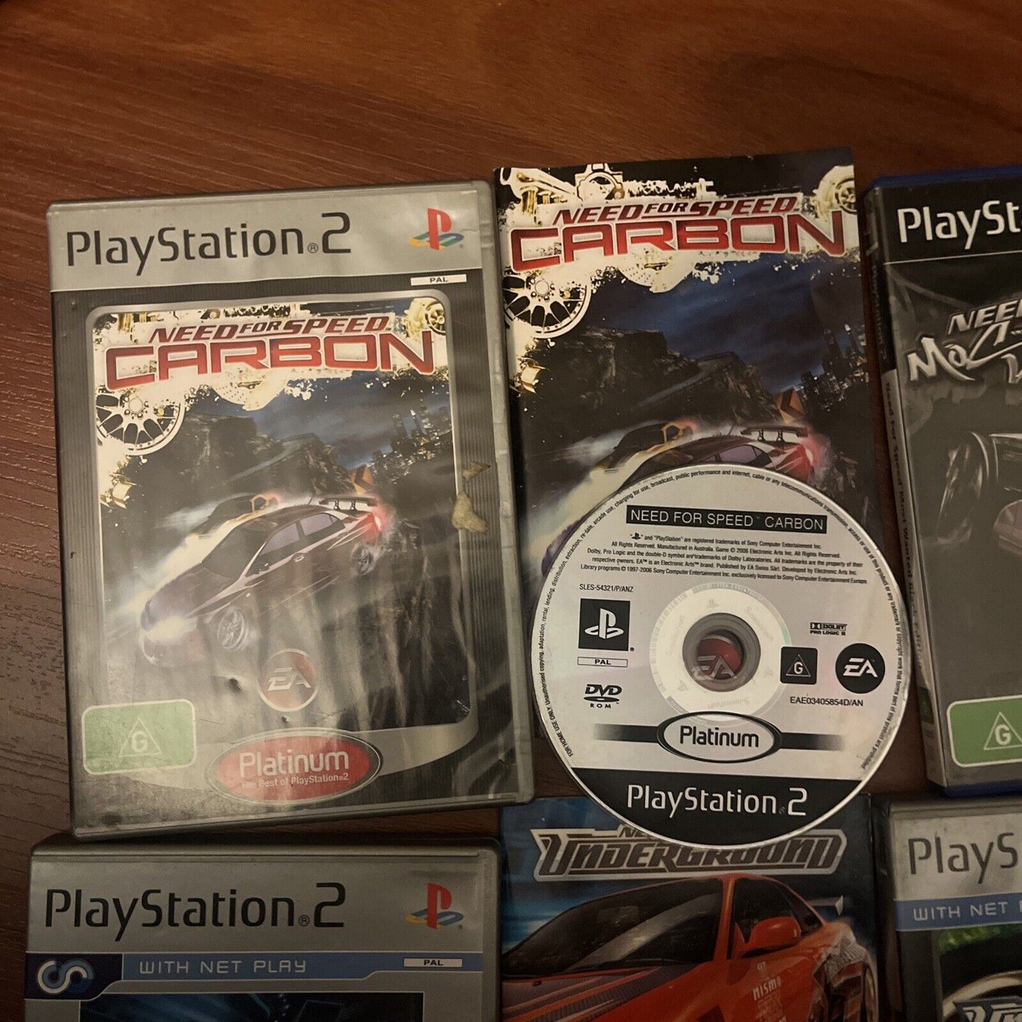 4x Need For Speed Game: Most Wanted /Carbon / Underground 1&2 Playstation 2 PS2