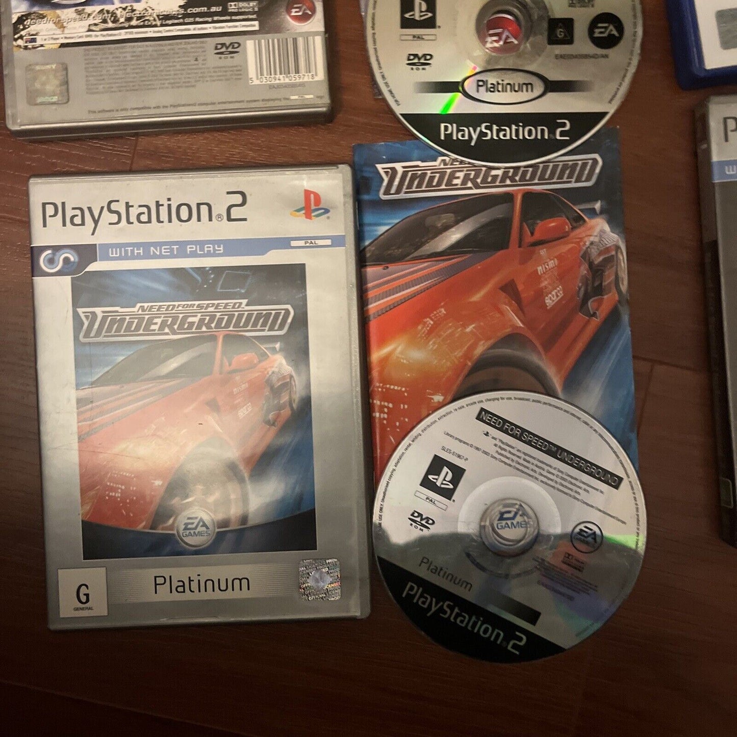 4x Need For Speed Game: Most Wanted /Carbon / Underground 1&2 Playstation 2 PS2