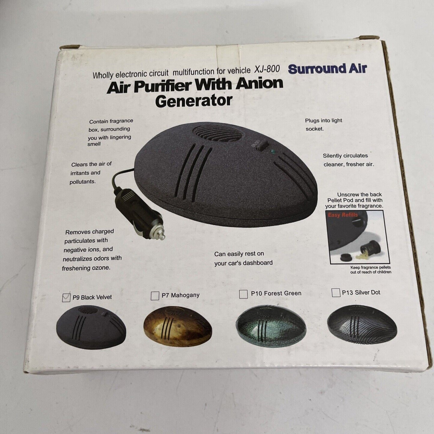 NEW Air Purifier with Anion Generator Surround Air XJ-800 Car Cigarette Adaptor