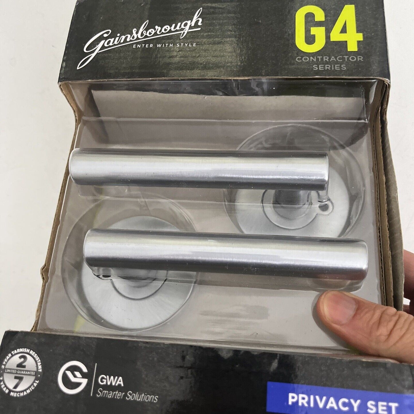 Gainsborough Satin Chrome G4 Series Amelia Privacy Leverset NEW