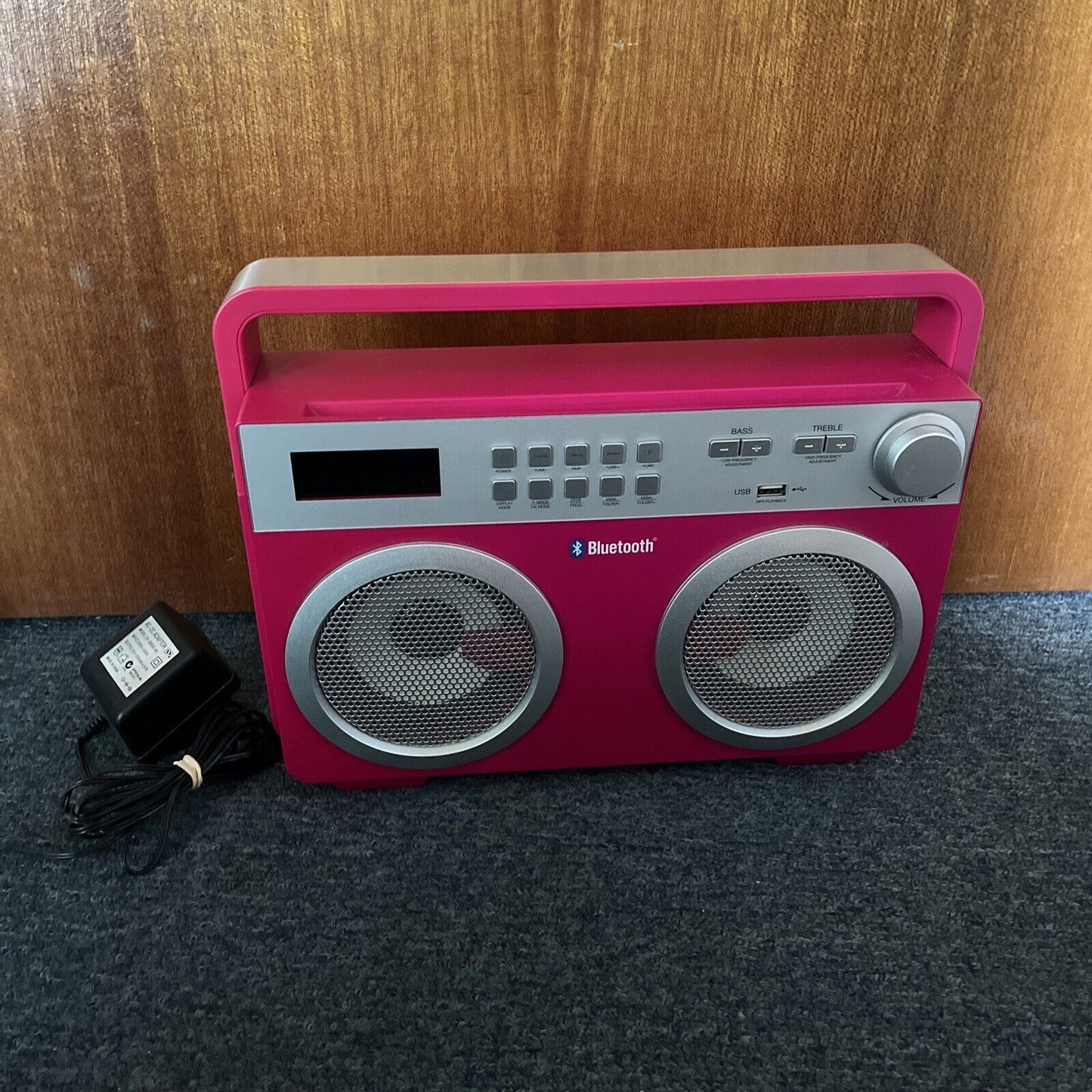 Target Bluetooth FM Radio USB Rechargeable Ghetto Blaster Pink GB-5000