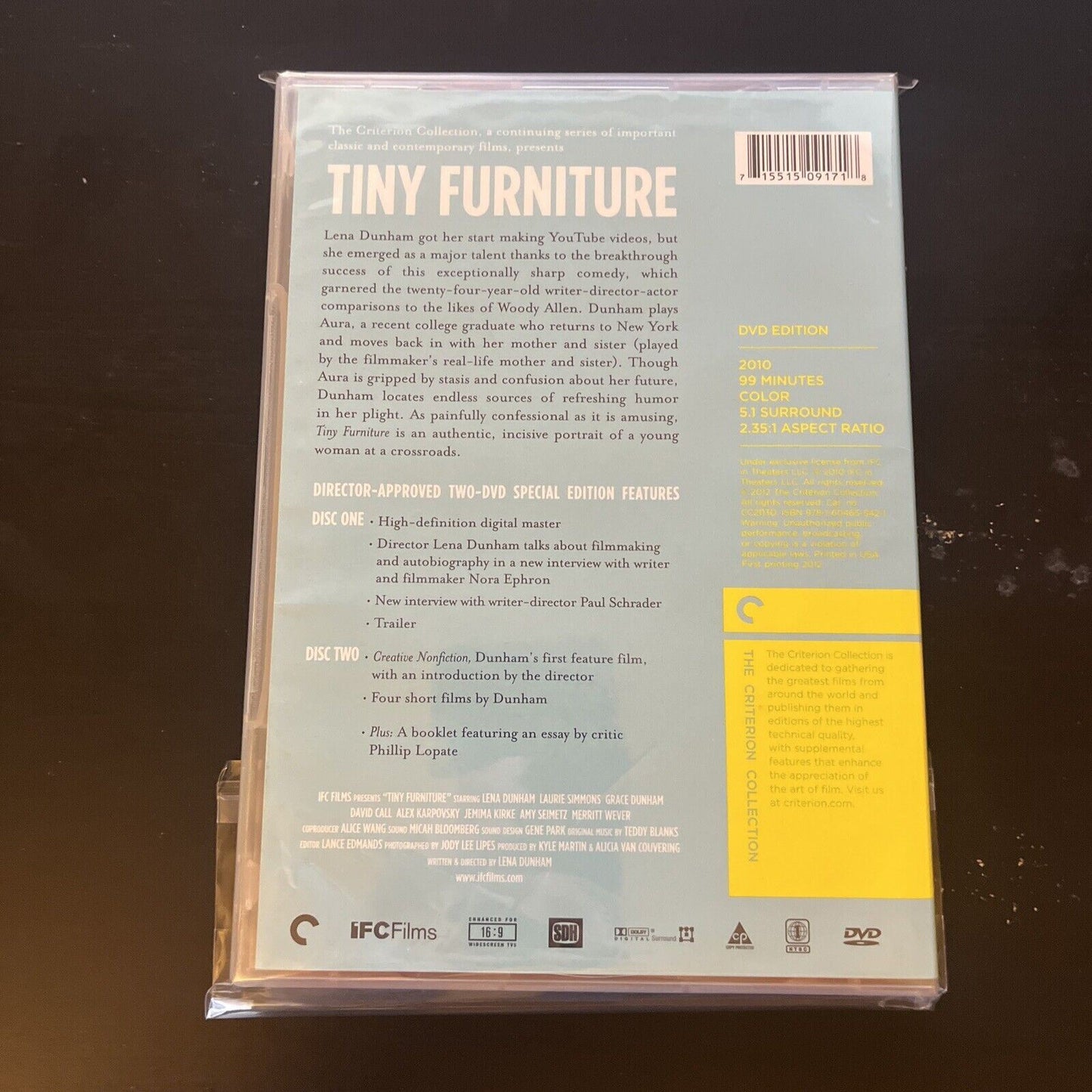 NEW Tiny Furniture - Criterion Collection (DVD, 2010) Lena Dunham Region 1