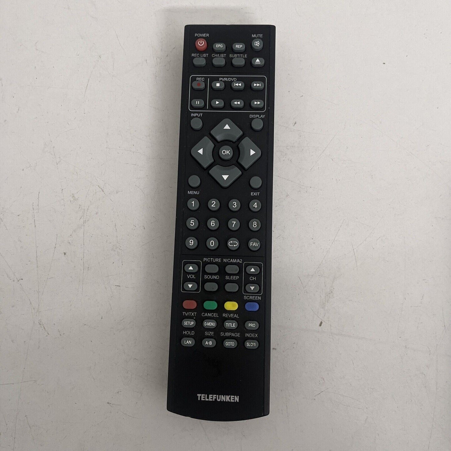 Genuine Telefunken Remote Control for PVR/DVD – Retro Unit
