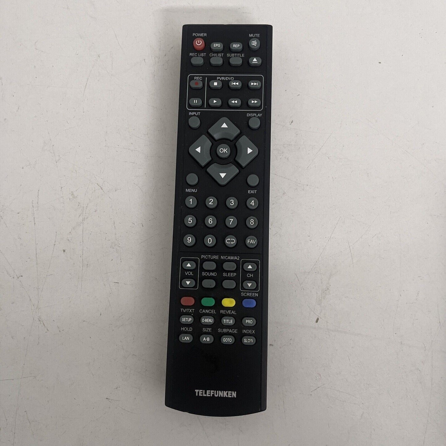 Genuine Telefunken Remote Control for PVR/DVD