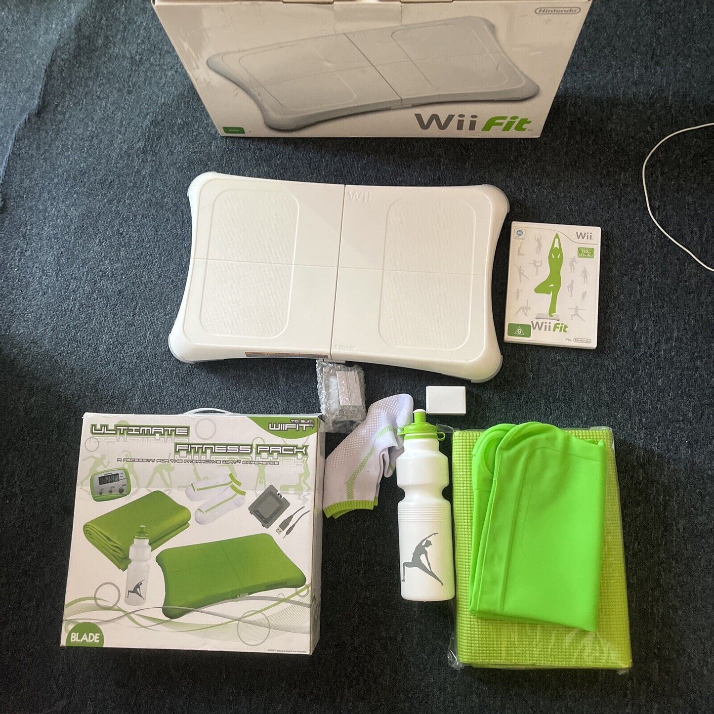 Nintendo Wii Fit Game with Balance Board & Ultimate Fitness Pack Accessories