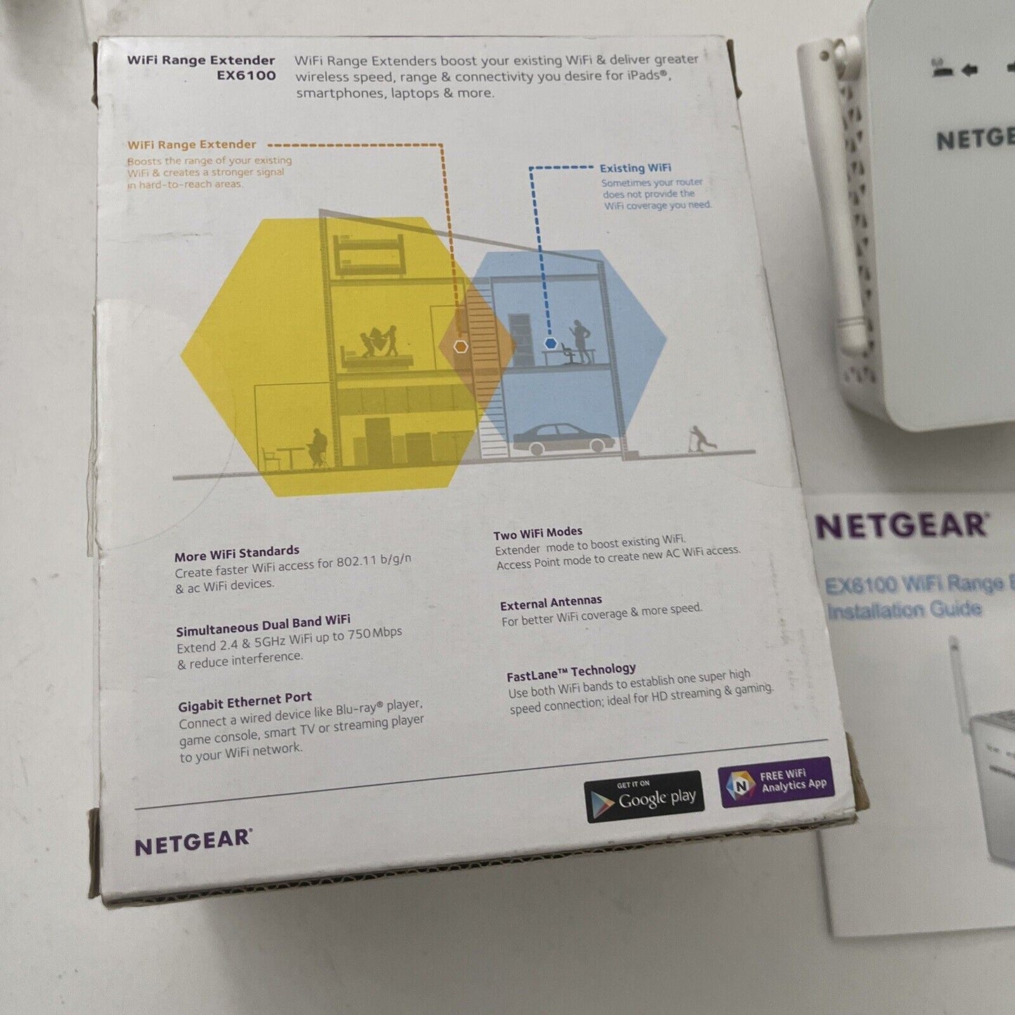 NETGEAR EX6100 AC750 Dual Band Universal WiFi Range Extender