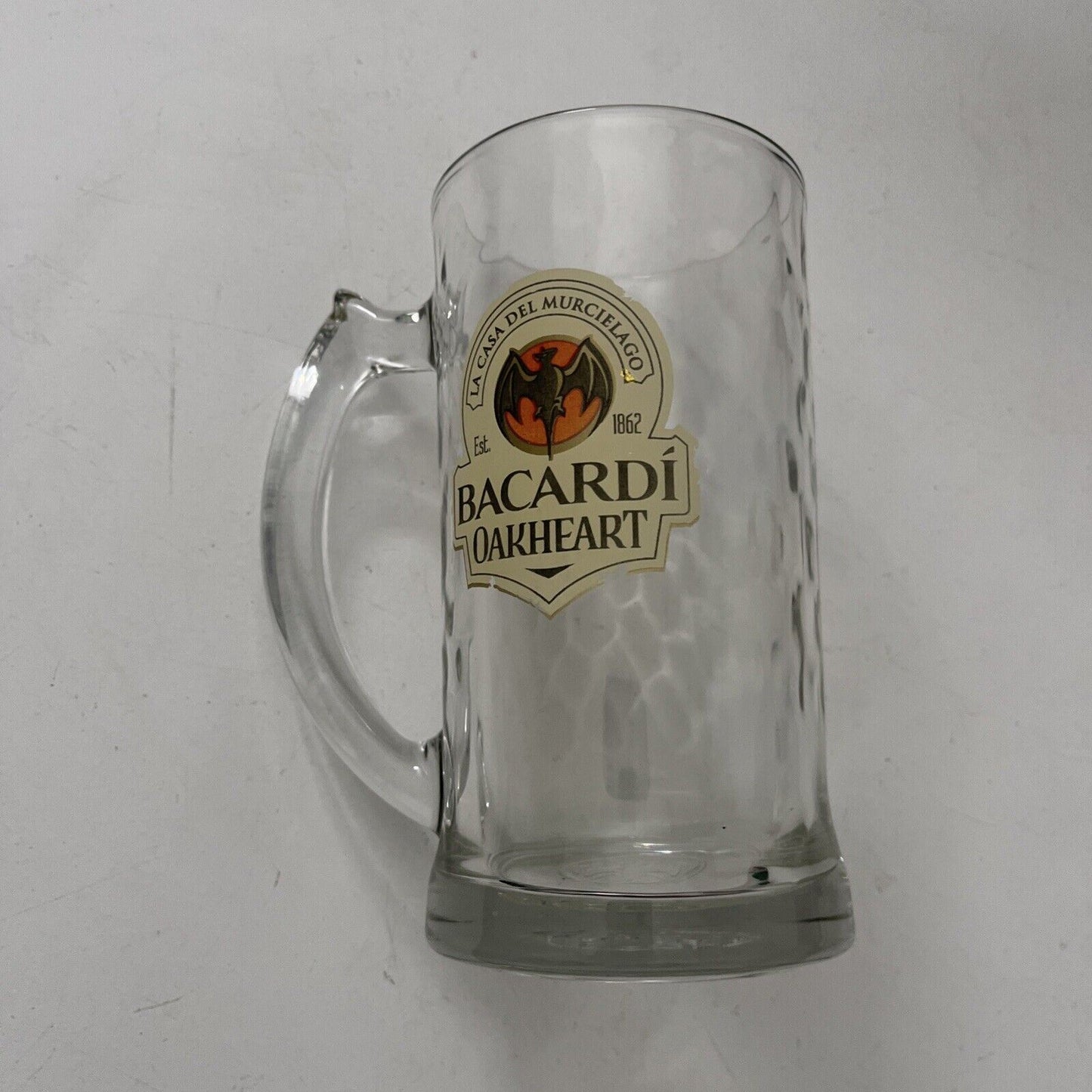 Bacardi Oakheart Beer Stein Glass