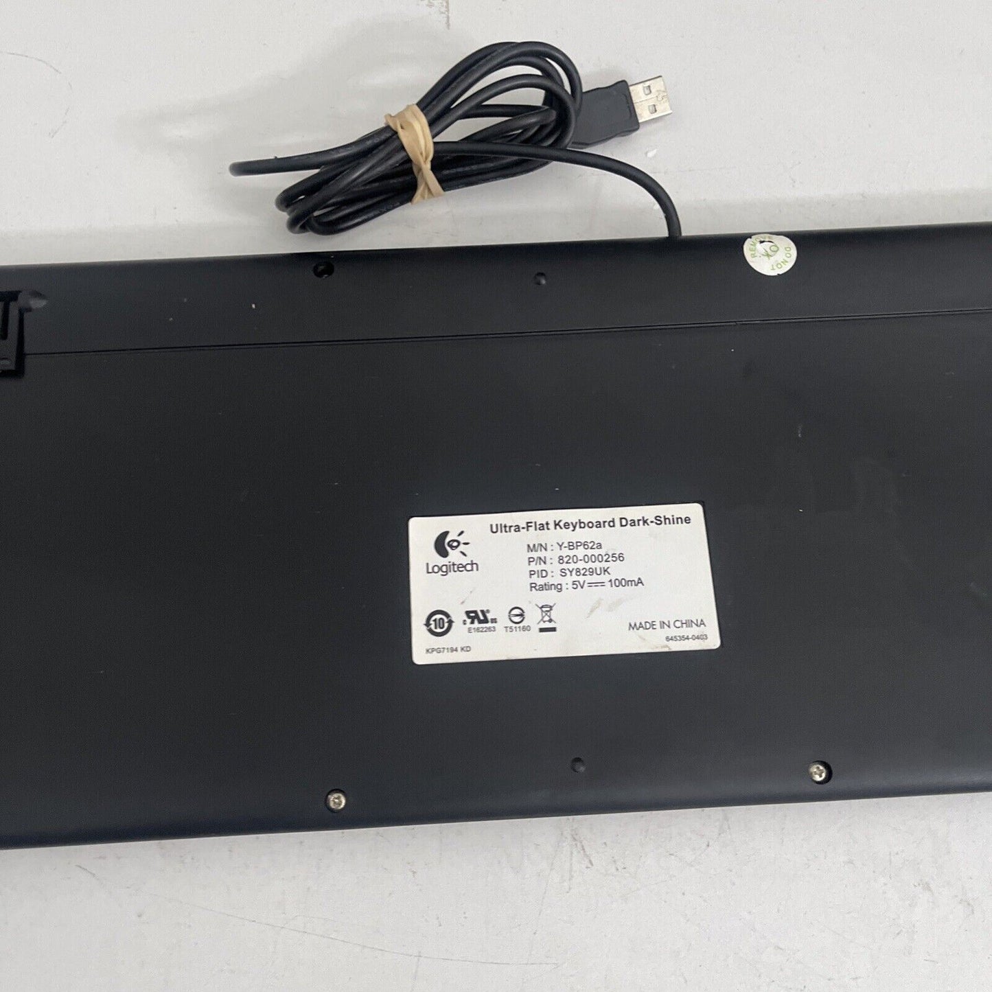 Logitech Ultra Flat Dark-Shine USB Keyboard Y-BP62a
