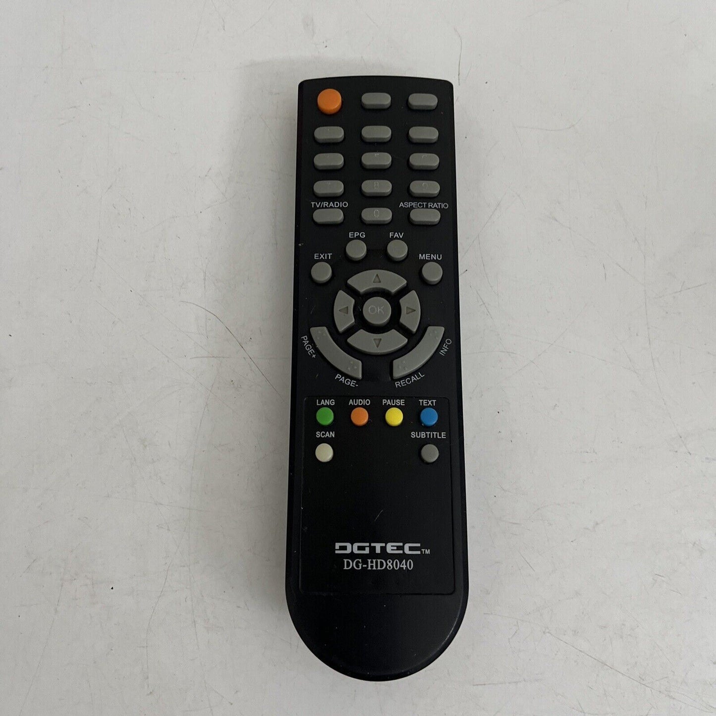 Genuine DGTEC DG-HD8040 Remote Control *missing battery lid*