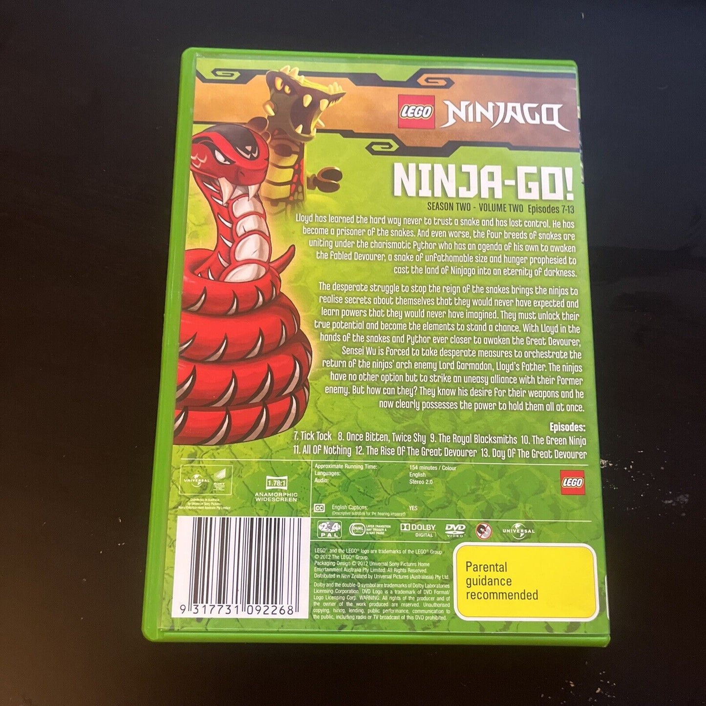 LEGO Ninjago - Masters of Spinjitzu : Series 2 : Vol 2 (DVD, 2011) Region 4 &2