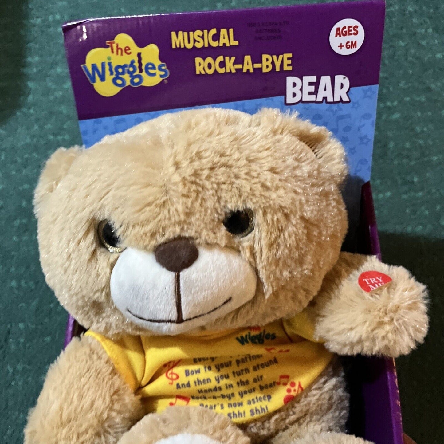 The Wiggles Musical Rock-A-Bye Bear Plush Singing Toy 2018 HUN7201