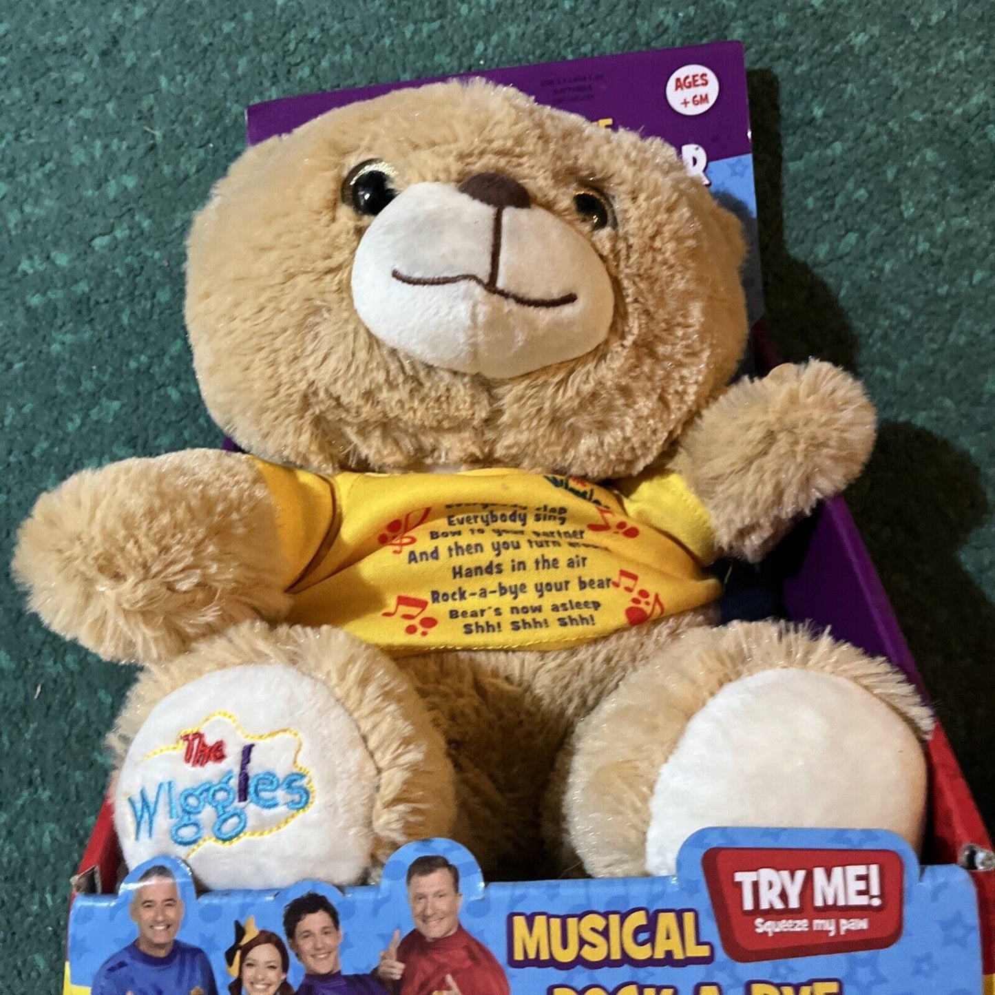 The Wiggles Musical Rock-A-Bye Bear Plush Singing Toy 2018 HUN7201
