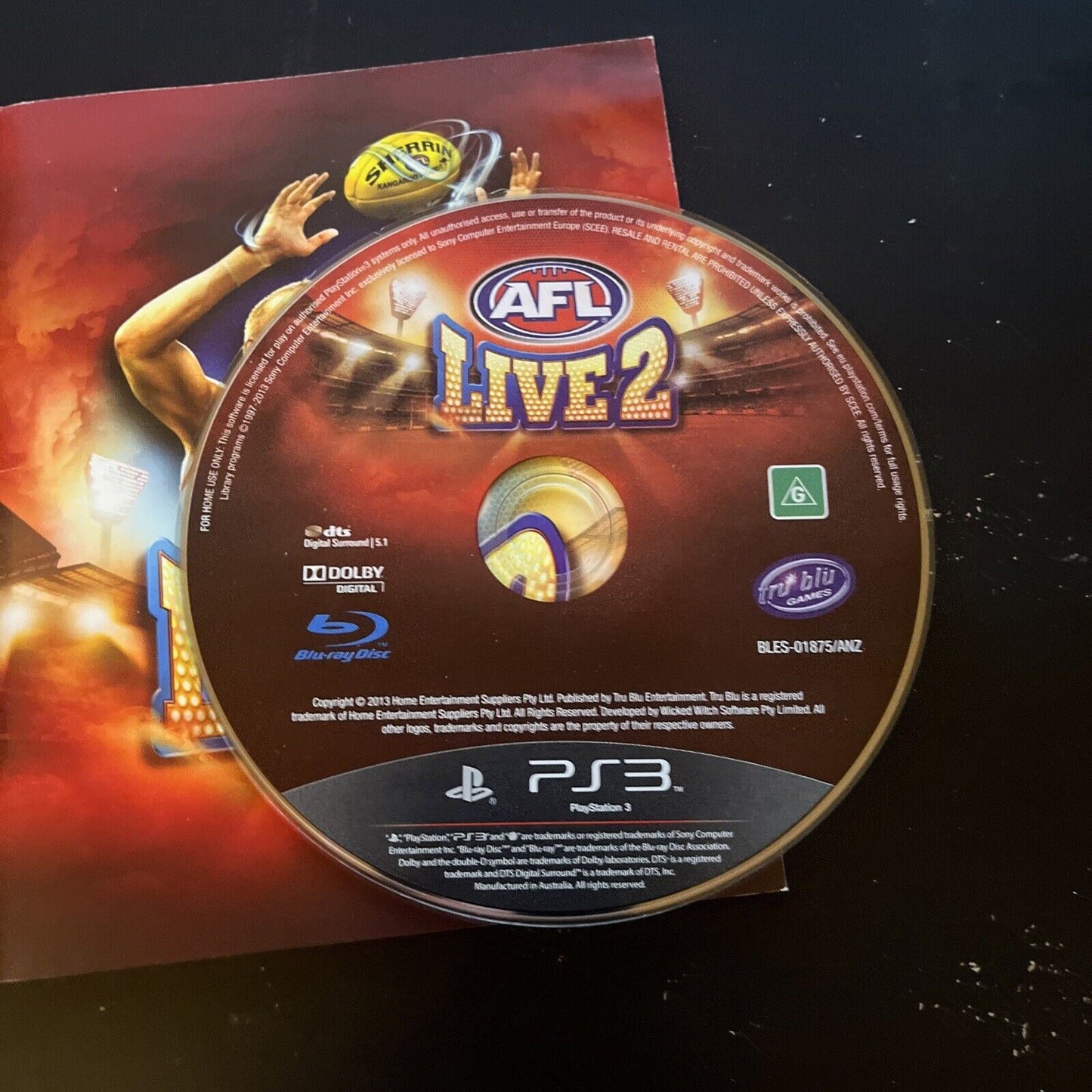 AFL Live 2 PlayStation 3 PS3 *Disc & Manual only*