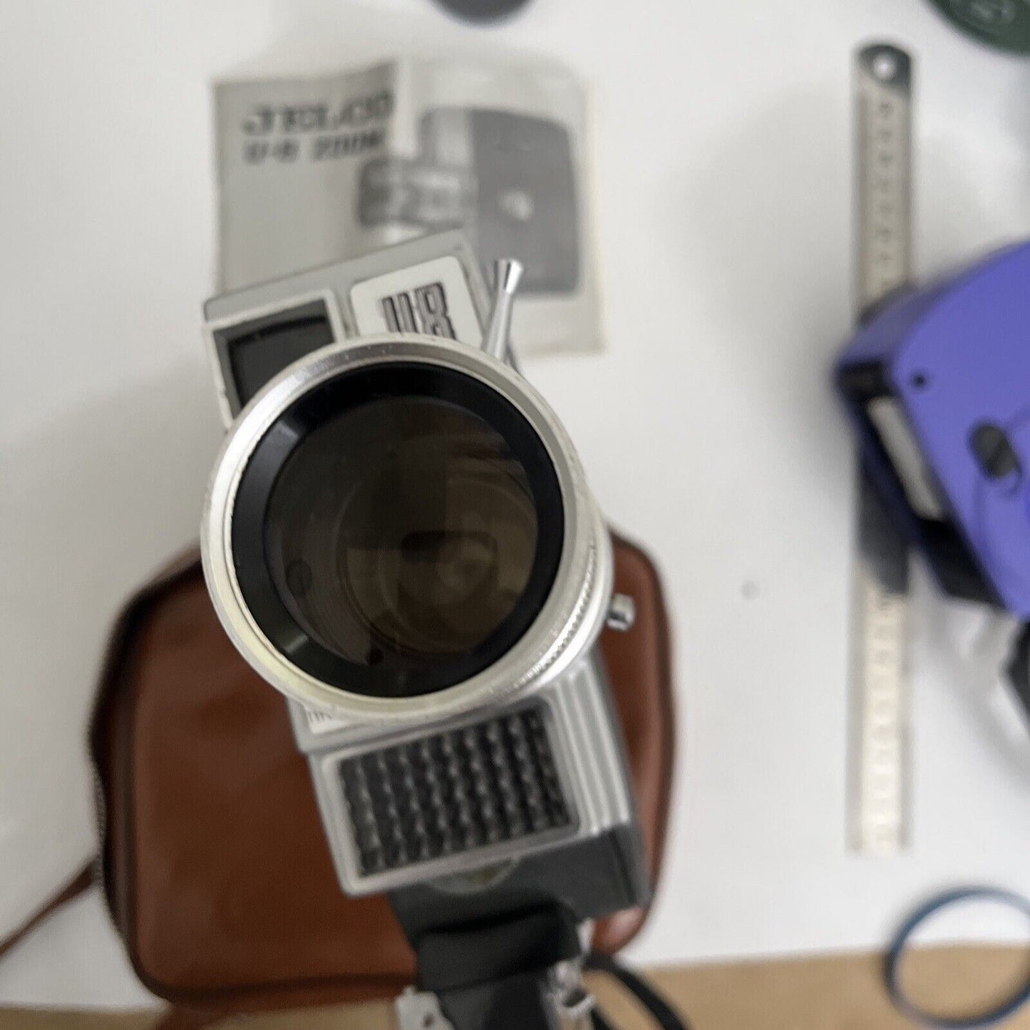 Vintage Jelco U-8 Zoom 8mm Windup Camera *for parts or repair*