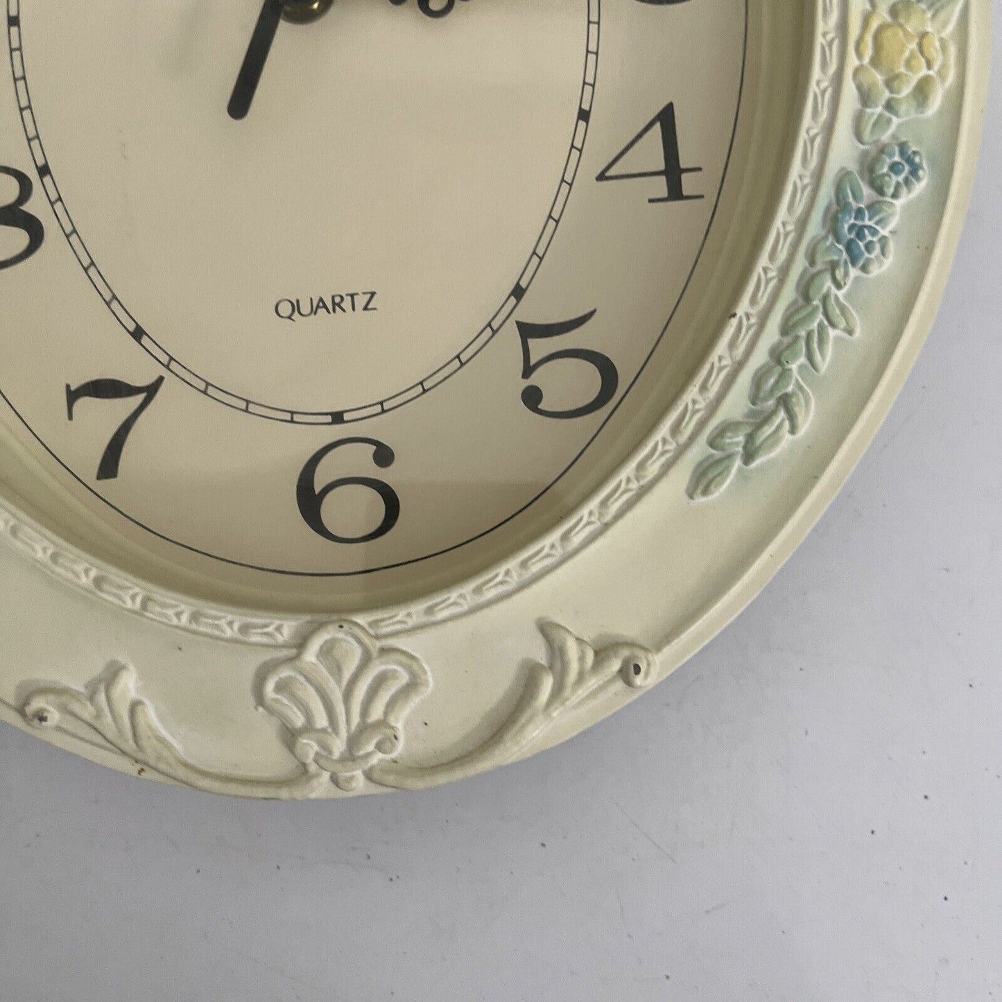 Belvedere Wall Clock Quartz Cream Colour