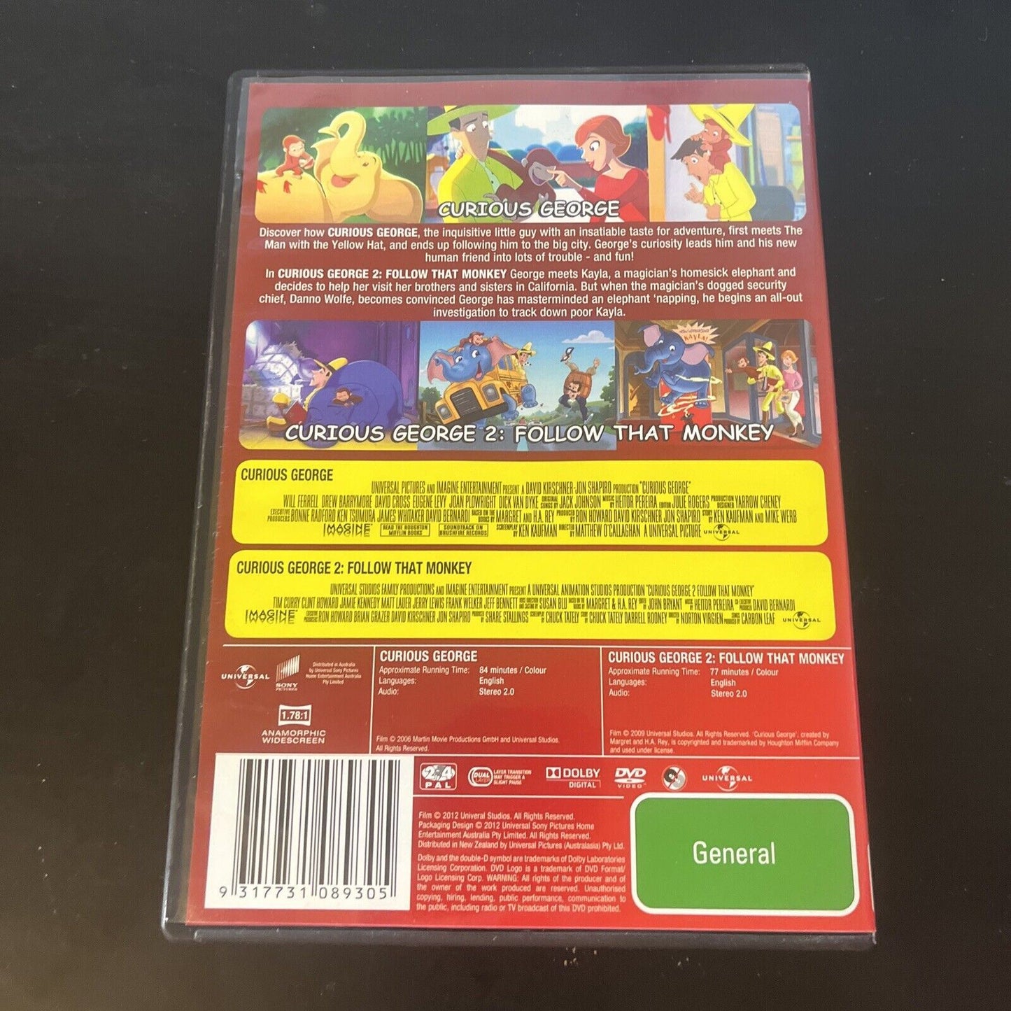 Curious George / Curious George 2 - Follow That Monkey (DVD, 2017) Region 4&2